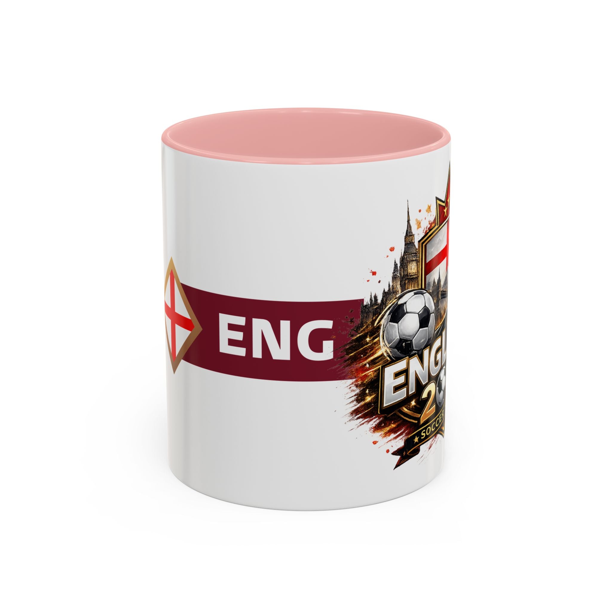 England 2026 Soccer Cup Accent Coffee Mug (11, 15oz)