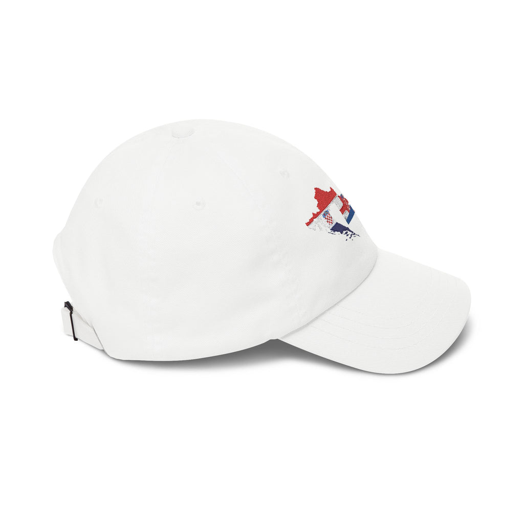 Croatia 2026 Embroidered Dad Cap — Croatian Flag Map Baseball Hat