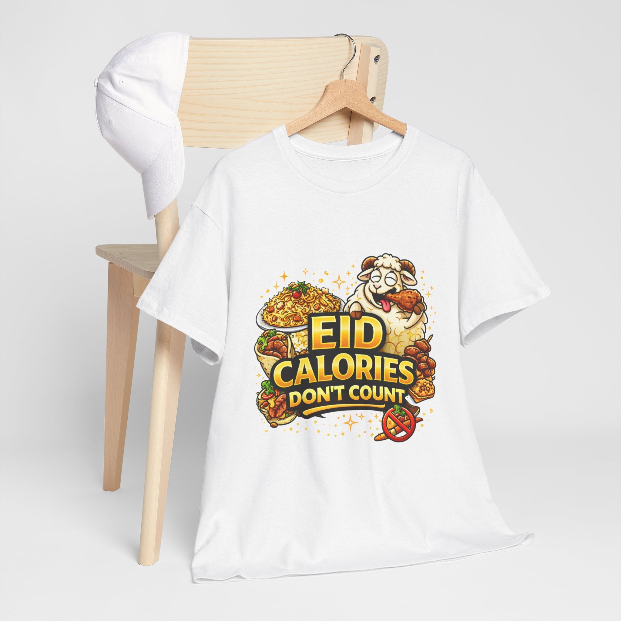 Eid Calories Don't Count Tee — Funny Eid Shirt for Ramadan Celebrations