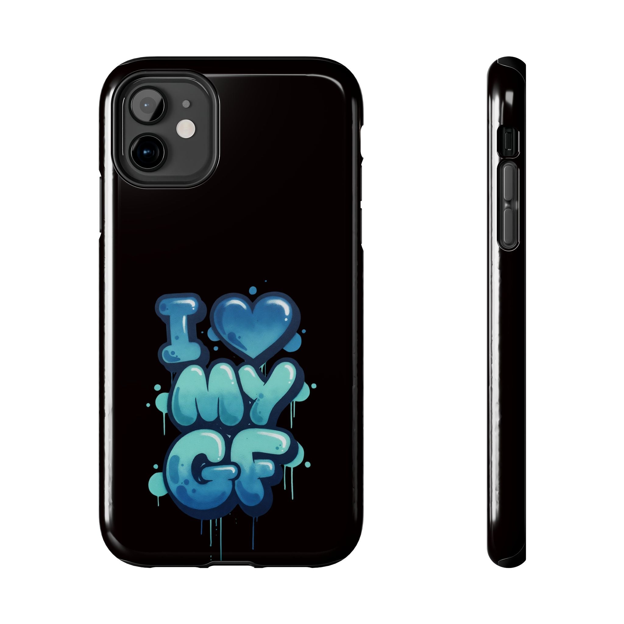 I Love My GF Phone Case — Protective Glossy "I  My GF" Design