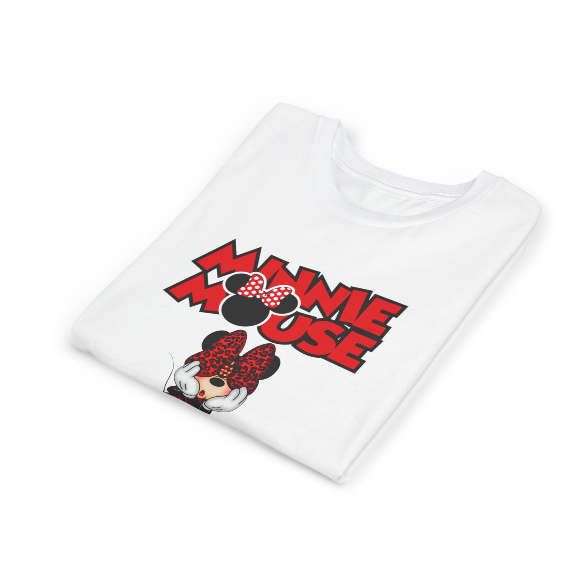 Minnie Mouse Youth Tee – Polka Dot Bow Graphic Kids Shirt