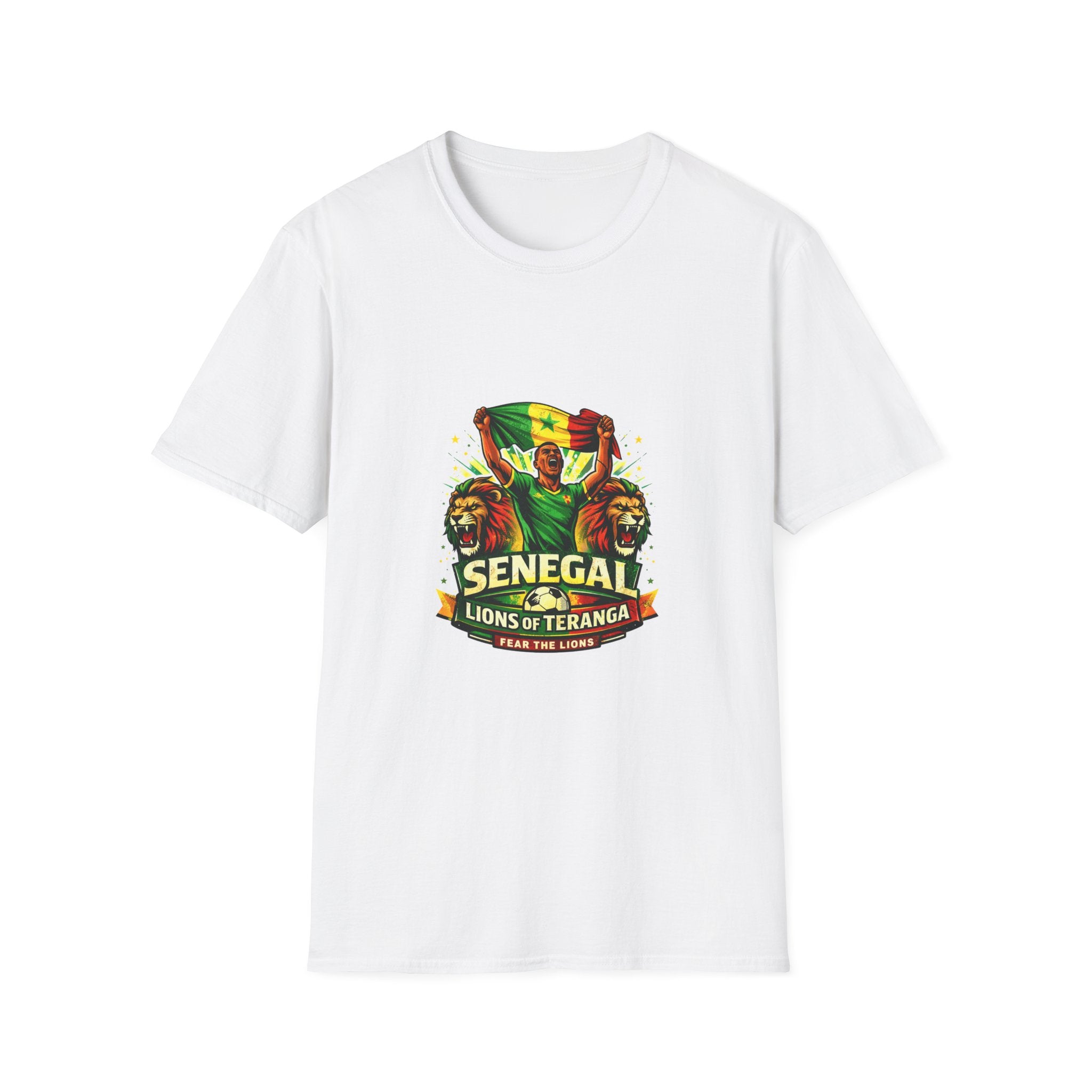 Senegal Lions of Teranga T-Shirt — Senegal Flag Football Fan Tee
