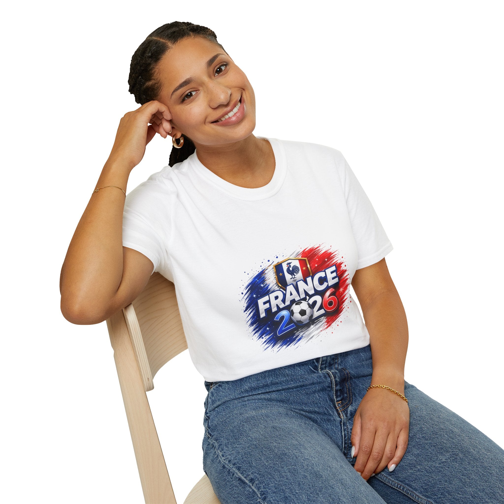 France 2026 Soccer Cup T‑Shirt — French Flag & Trophy Fan Tee