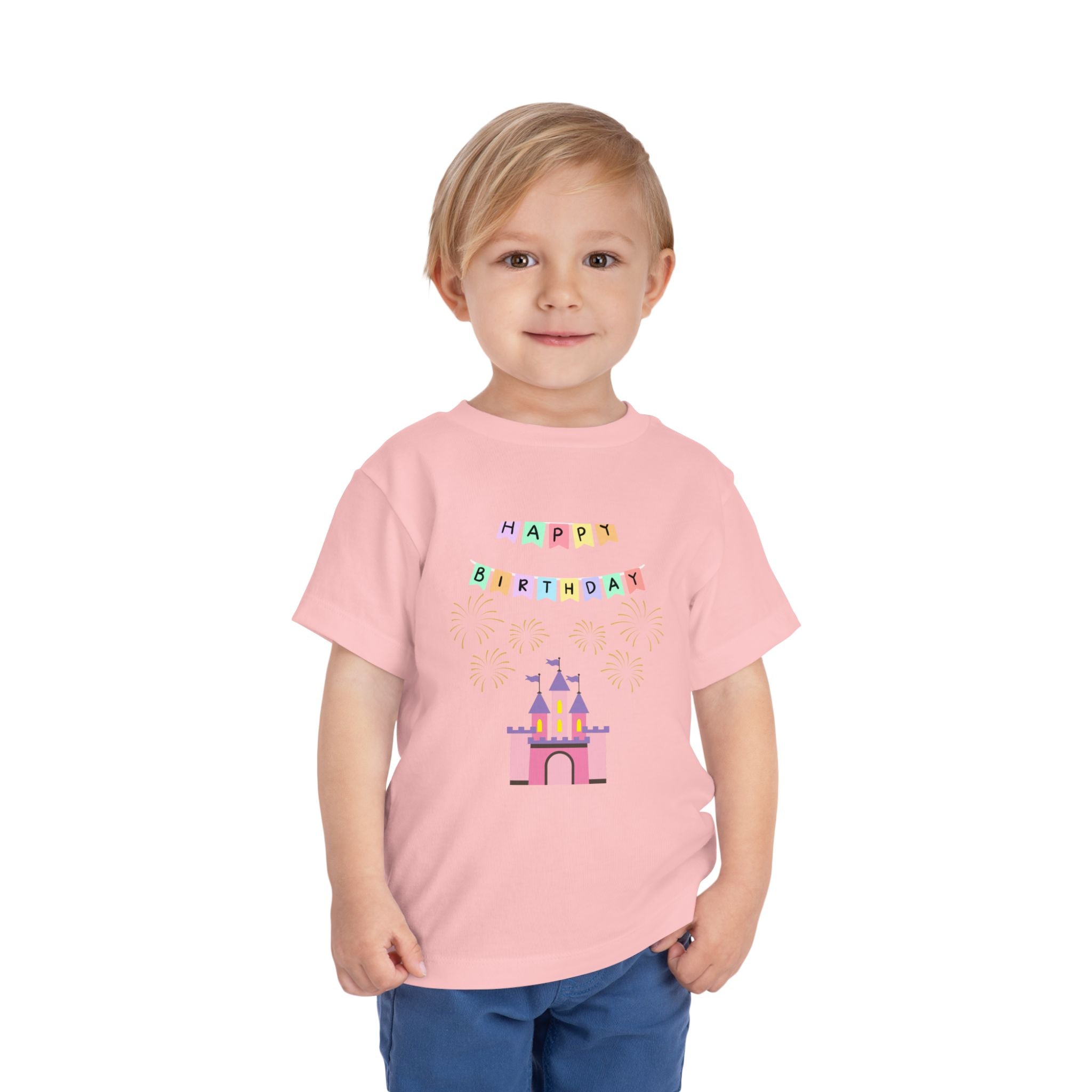 Toddler Birthday Castle Tee — "Happy Birthday" Princess Shirt