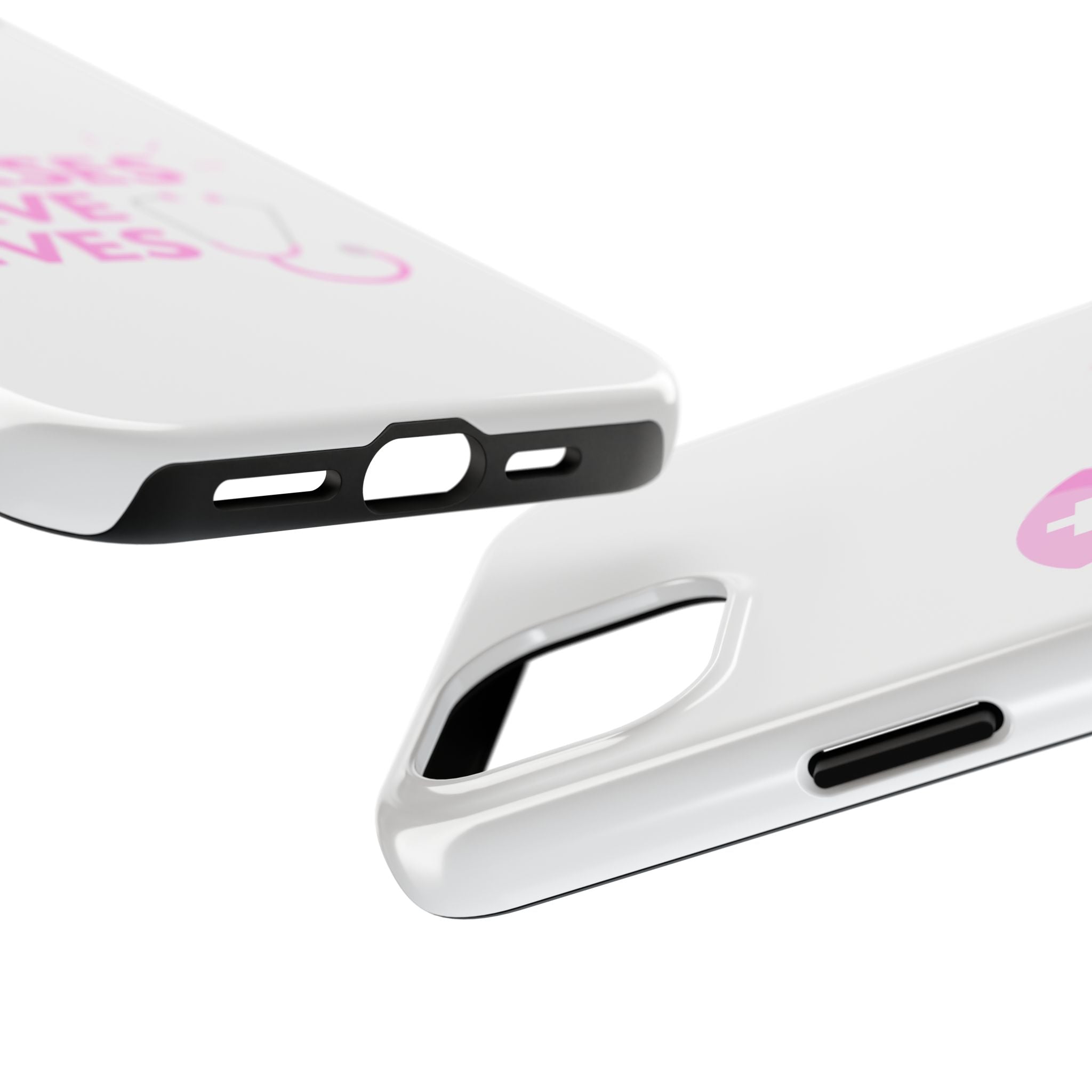 Tough Phone Case — 'Nurses Save Lives' Pink Stethoscope Design