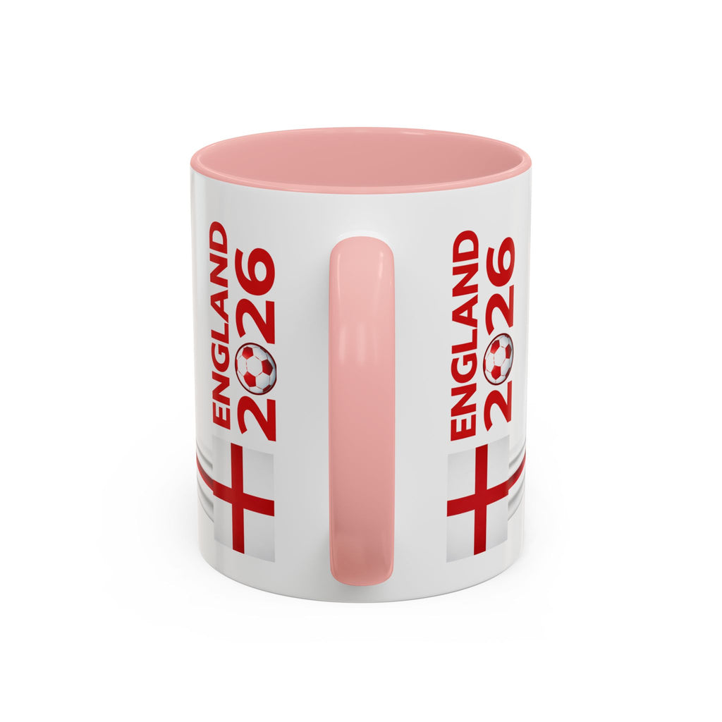 England 2026 Soccer Cup Accent Coffee Mug