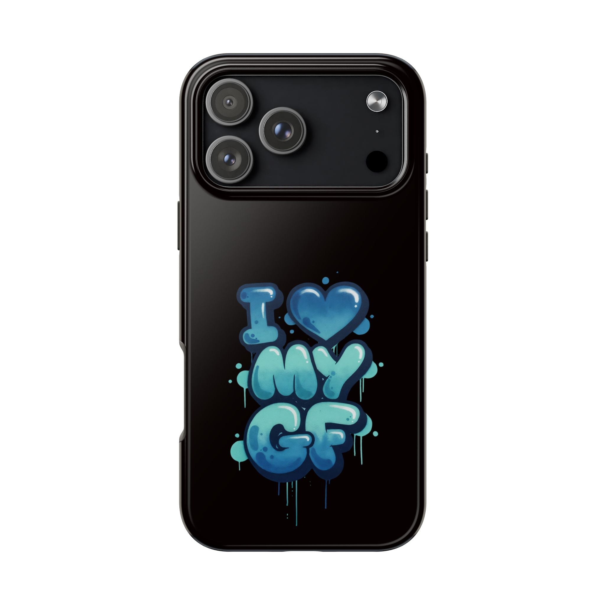 I Love My GF Phone Case — Protective Glossy "I  My GF" Design