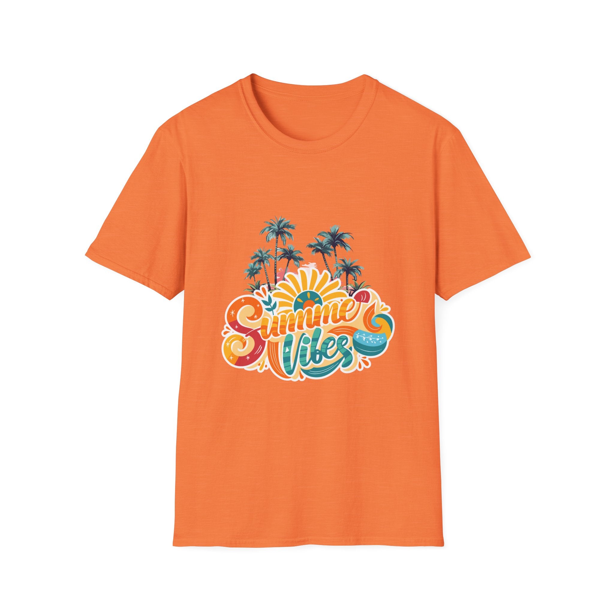 Summer Vibes T-Shirt — Retro Beach Palm Tree Graphic