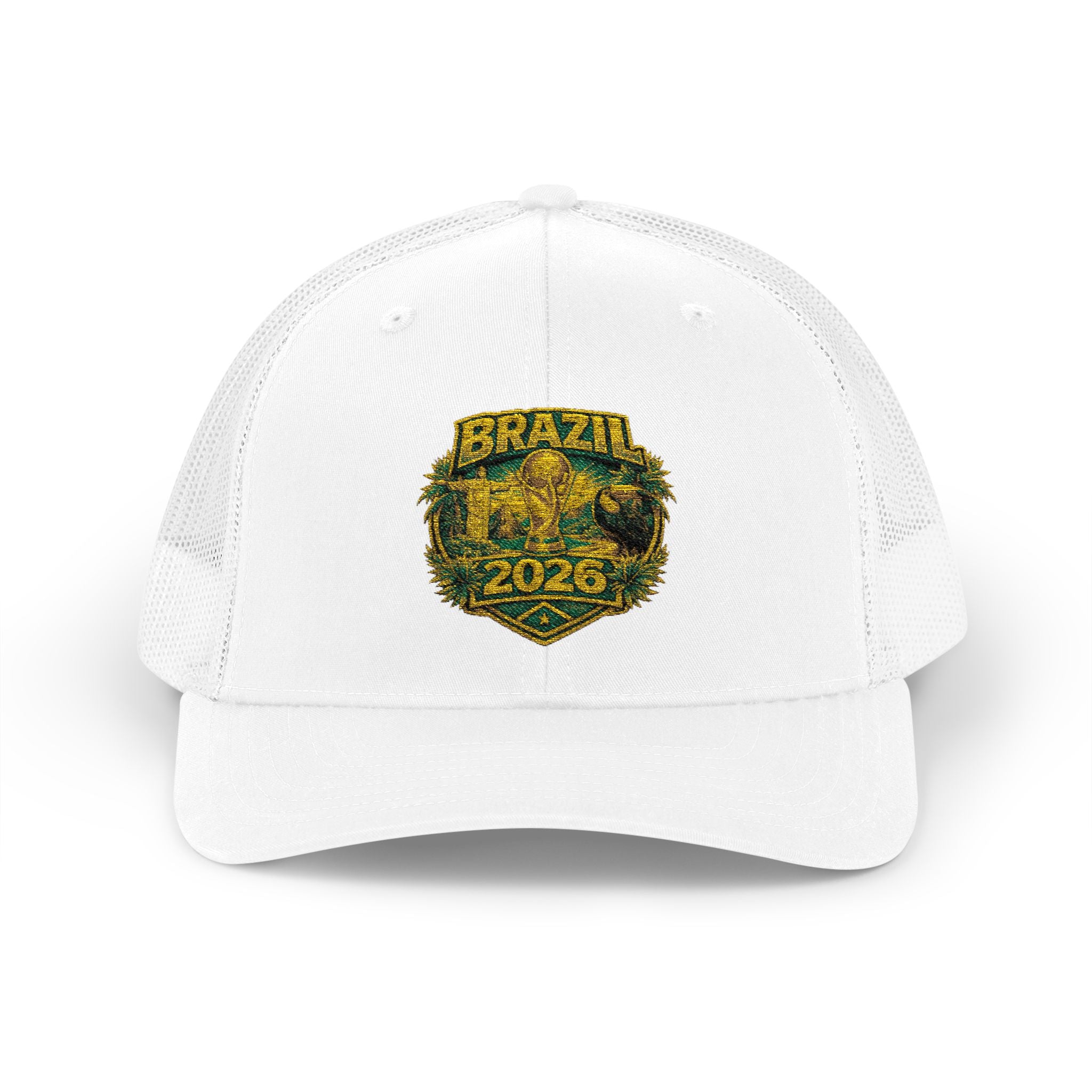 Brazil  Vintage Patch Trucker Cap — Rustic 2026 Crest Snapback