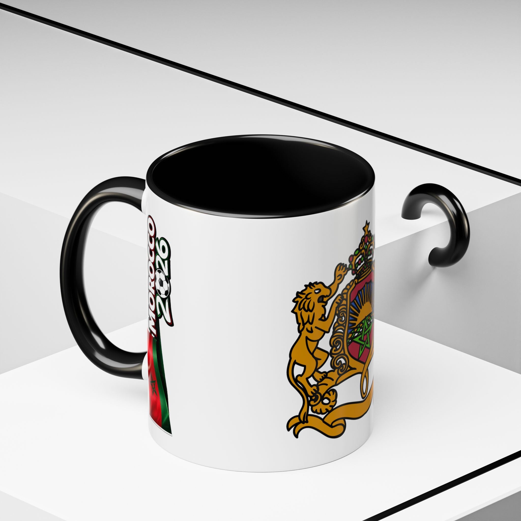 Morocco Coat of Arms Accent Coffee Mug – Moroccan Flag 11/15oz