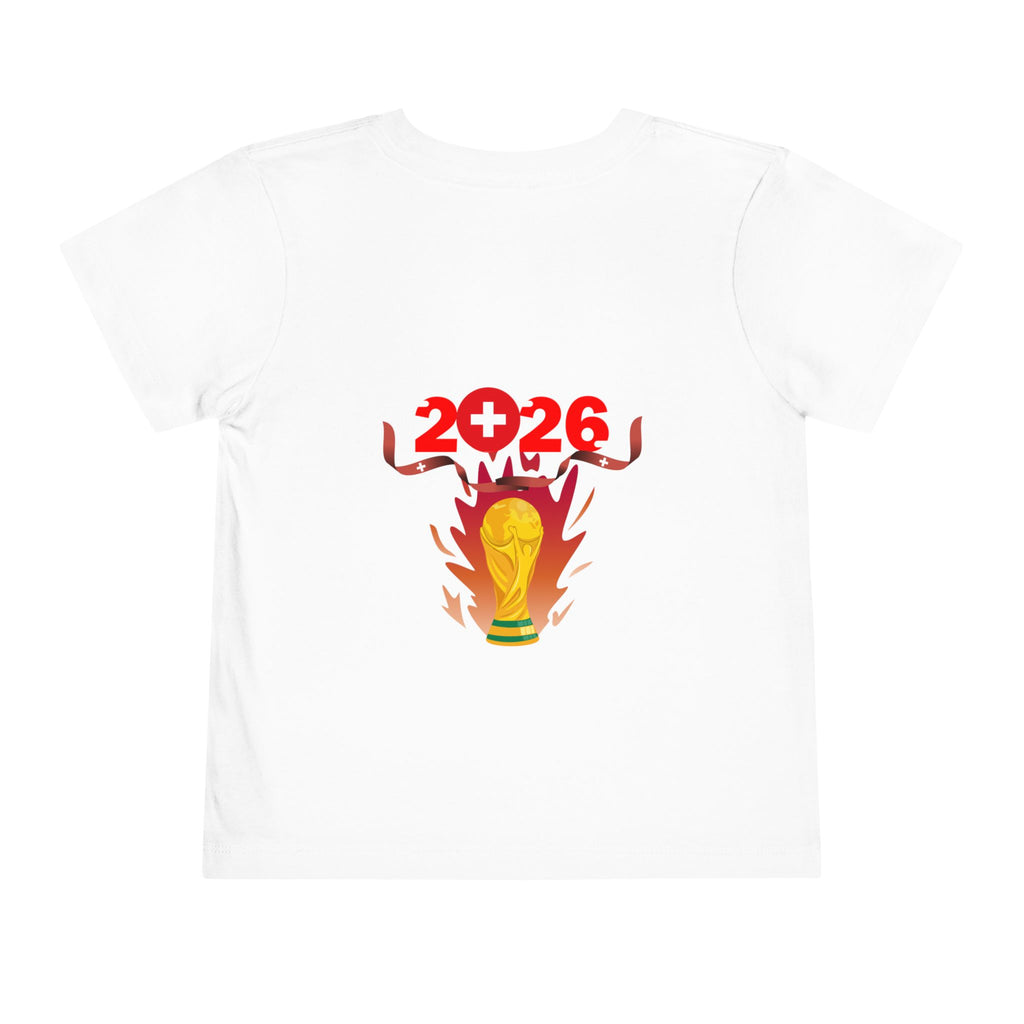 Switzerland Toddler Tee — 2026 World Cup Trophy Graphic with Swiss Flag