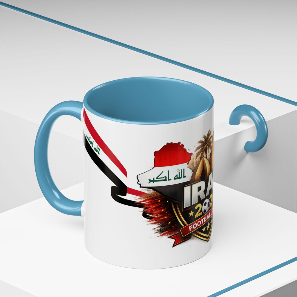 Iraq 2026 Football Cup Accent Coffee Mug – National Team Soccer Fan Gift