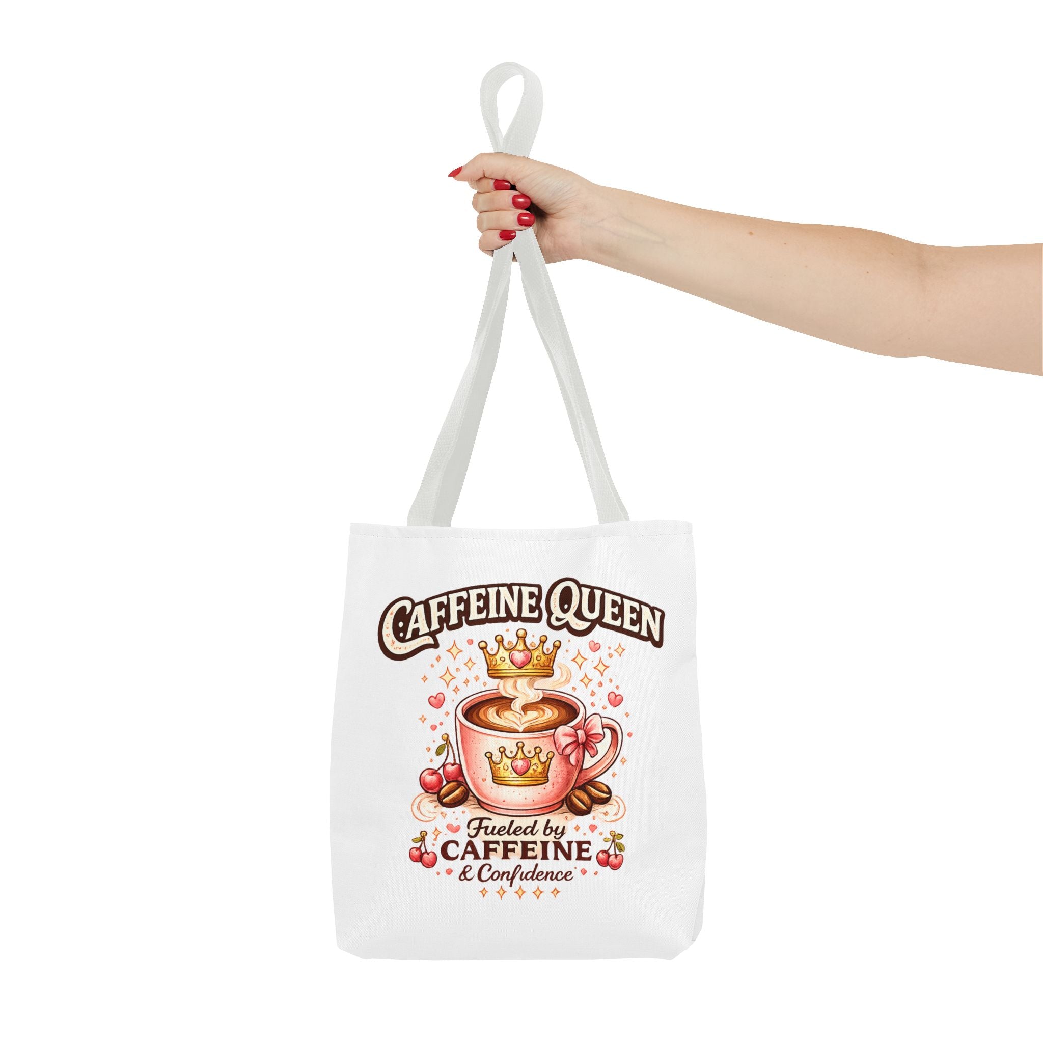 Caffeine Queen Tote Bag — 'Fueled by Caffeine & Confidence' Coffee Lover Tote