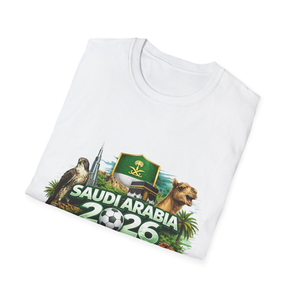 Saudi Arabia 2026 Football T-Shirt – National Flags & Camel Soccer Design