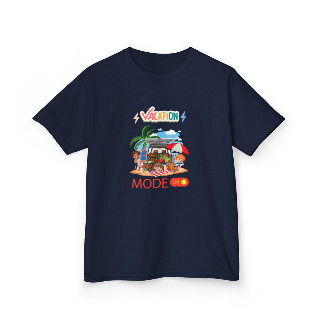 Kids Tee — "Vacation Mode" Beach Graphic Shirt