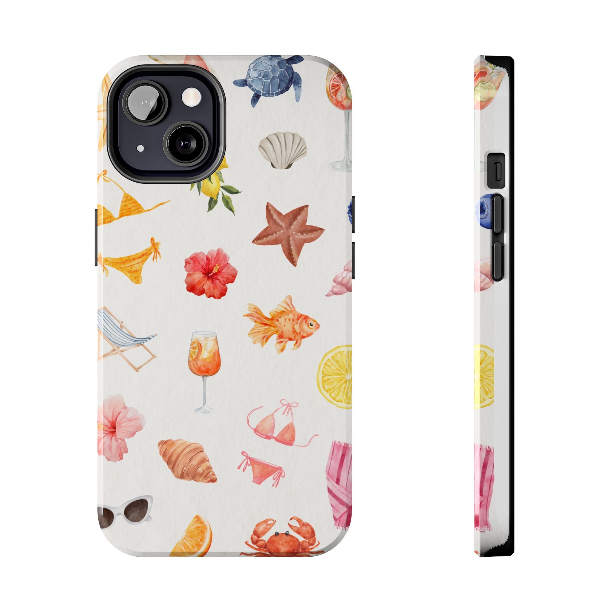 Summer Seashells Pattern Tough Phone Case — Beach Vacation Phone Cover