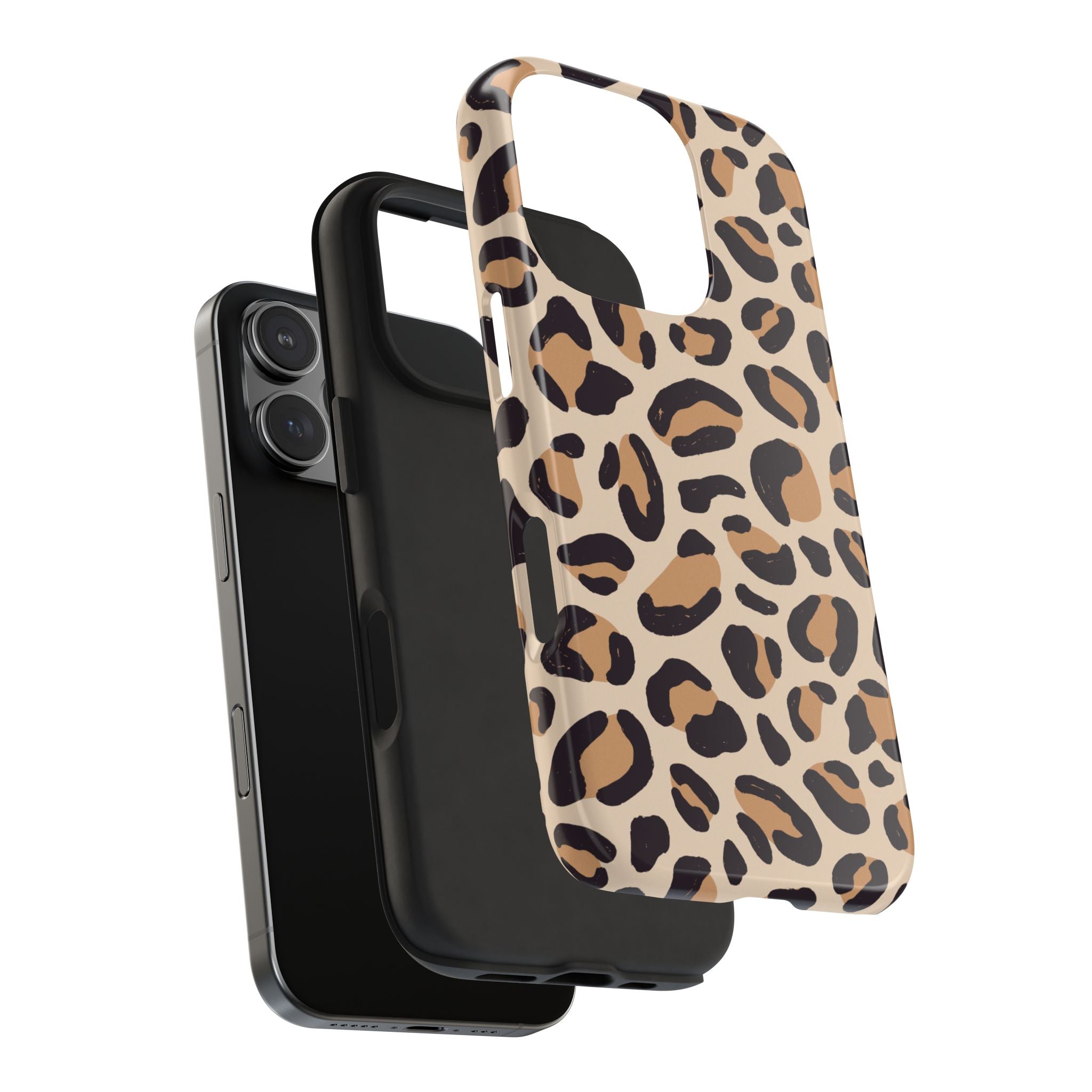 Leopard Print Tough Phone Case – Durable Glam Protective Cover