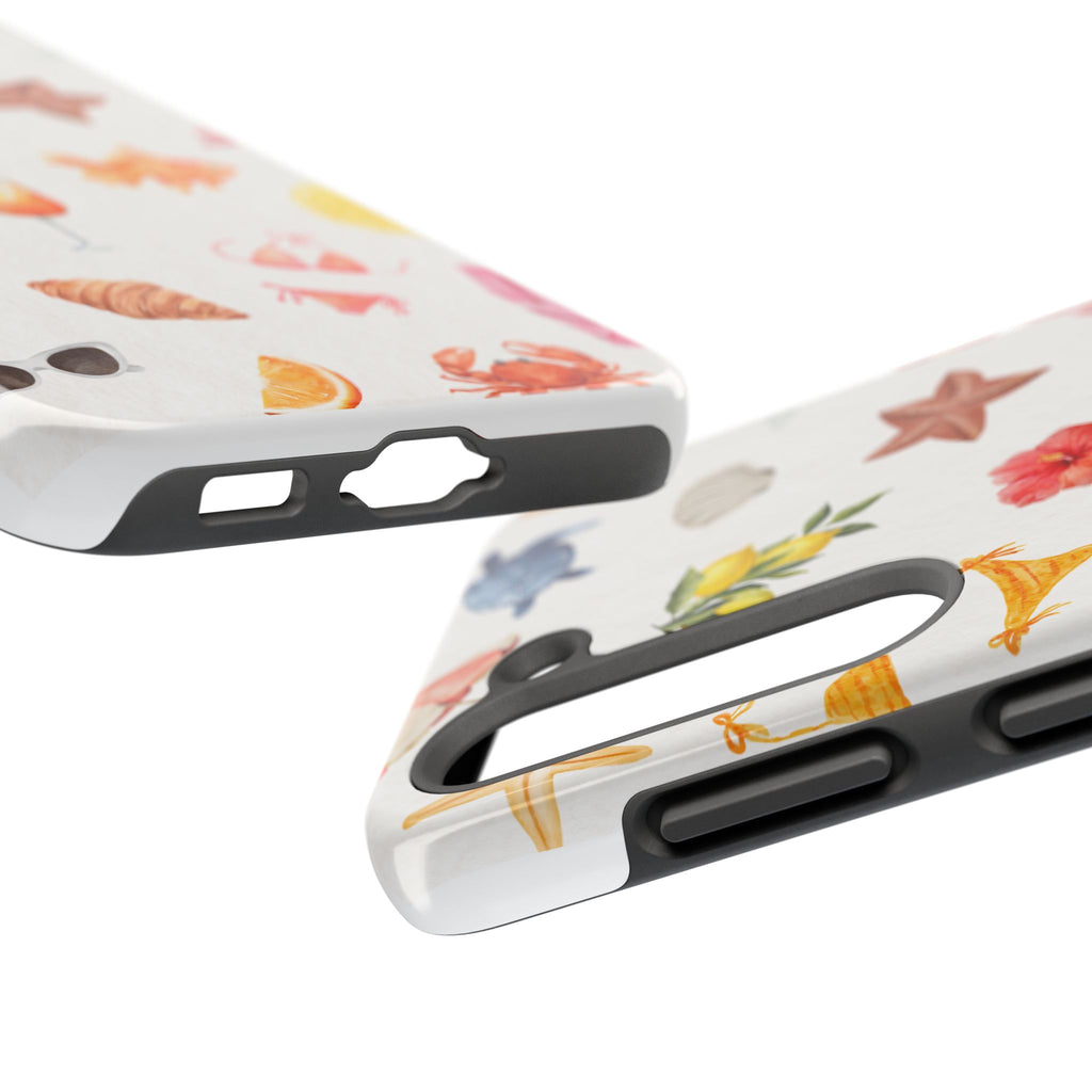 Summer Seashells Pattern Tough Phone Case — Beach Vacation Phone Cover