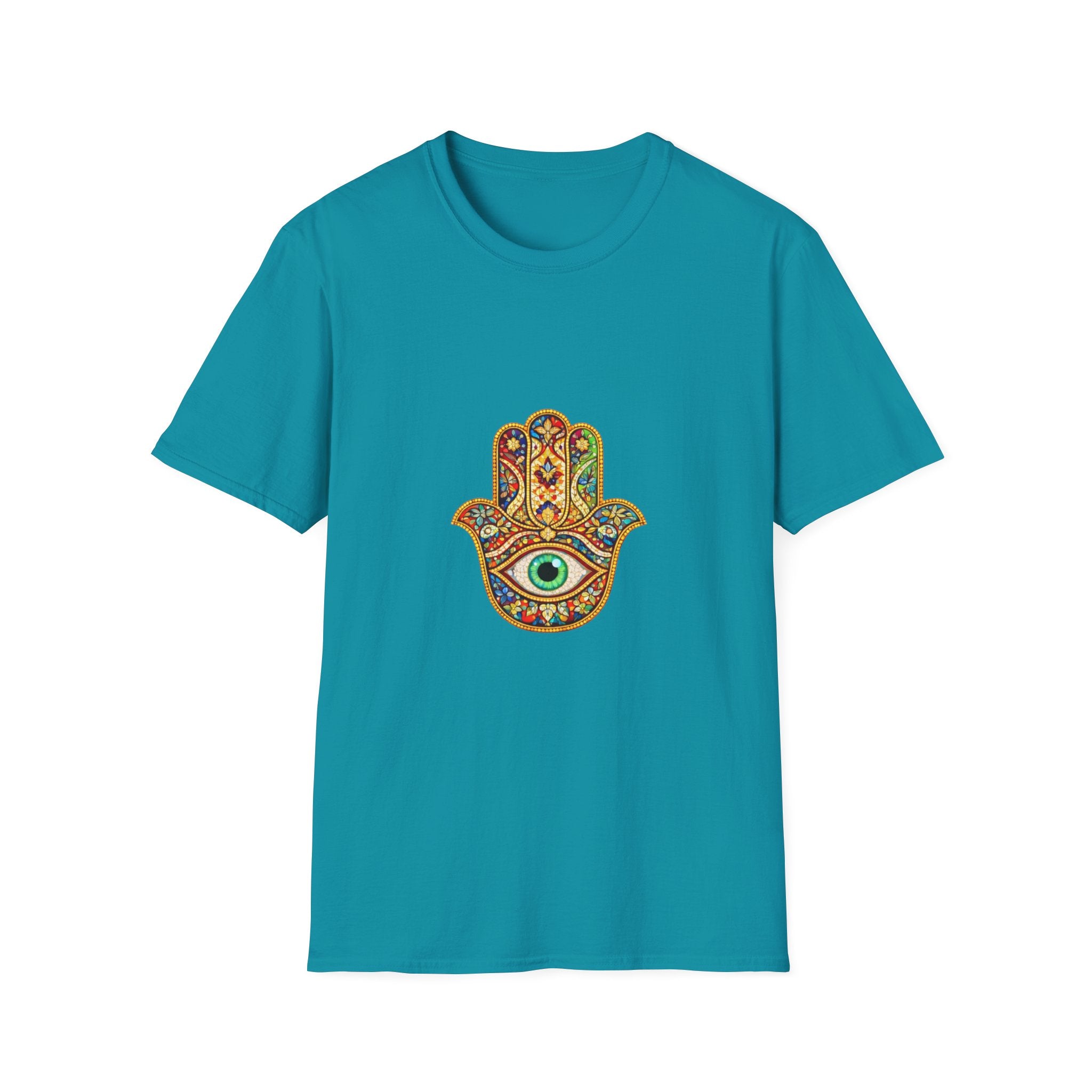 Hamsa Hand T-Shirt – Colorful Protective Eye Boho Tee