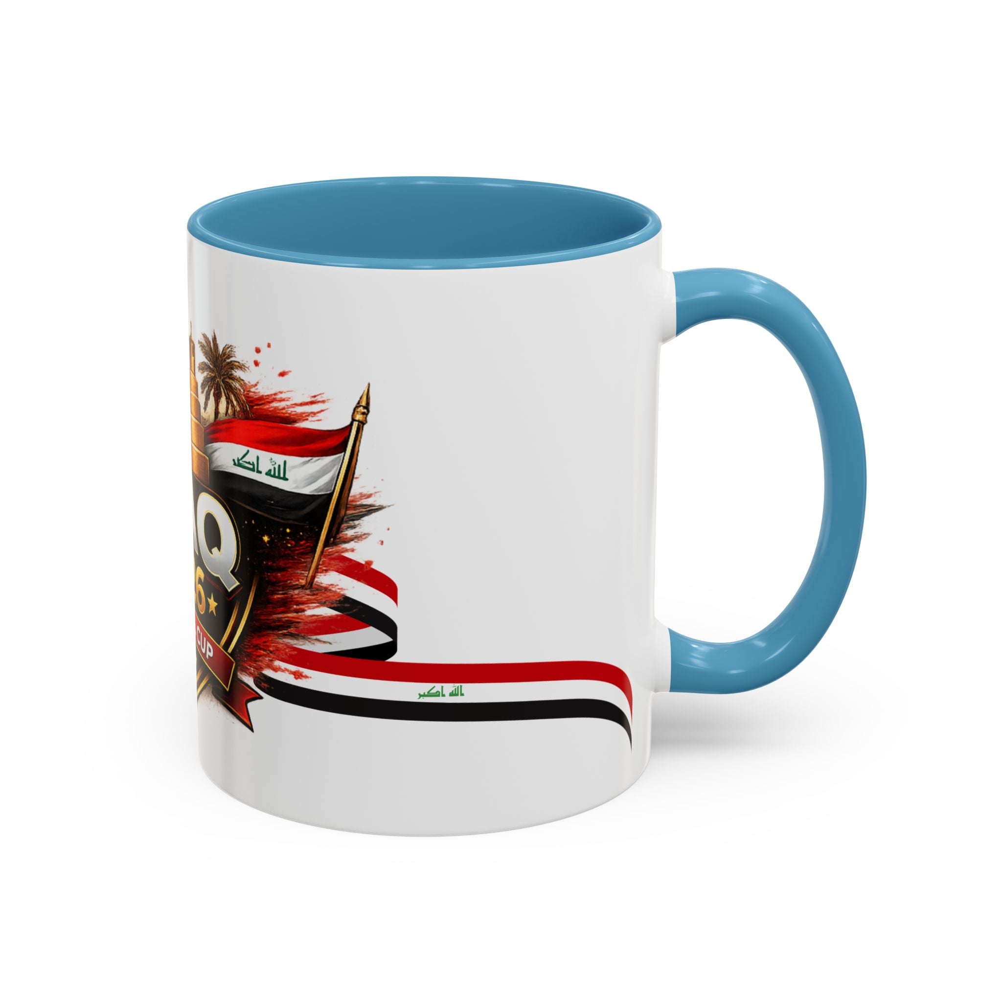 Iraq 2026 Football Cup Accent Coffee Mug – National Team Soccer Fan Gift