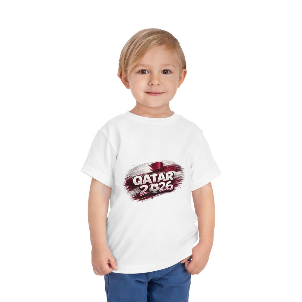 QatarToddler Tee - Qatar 2026 Football Cup Flag Design