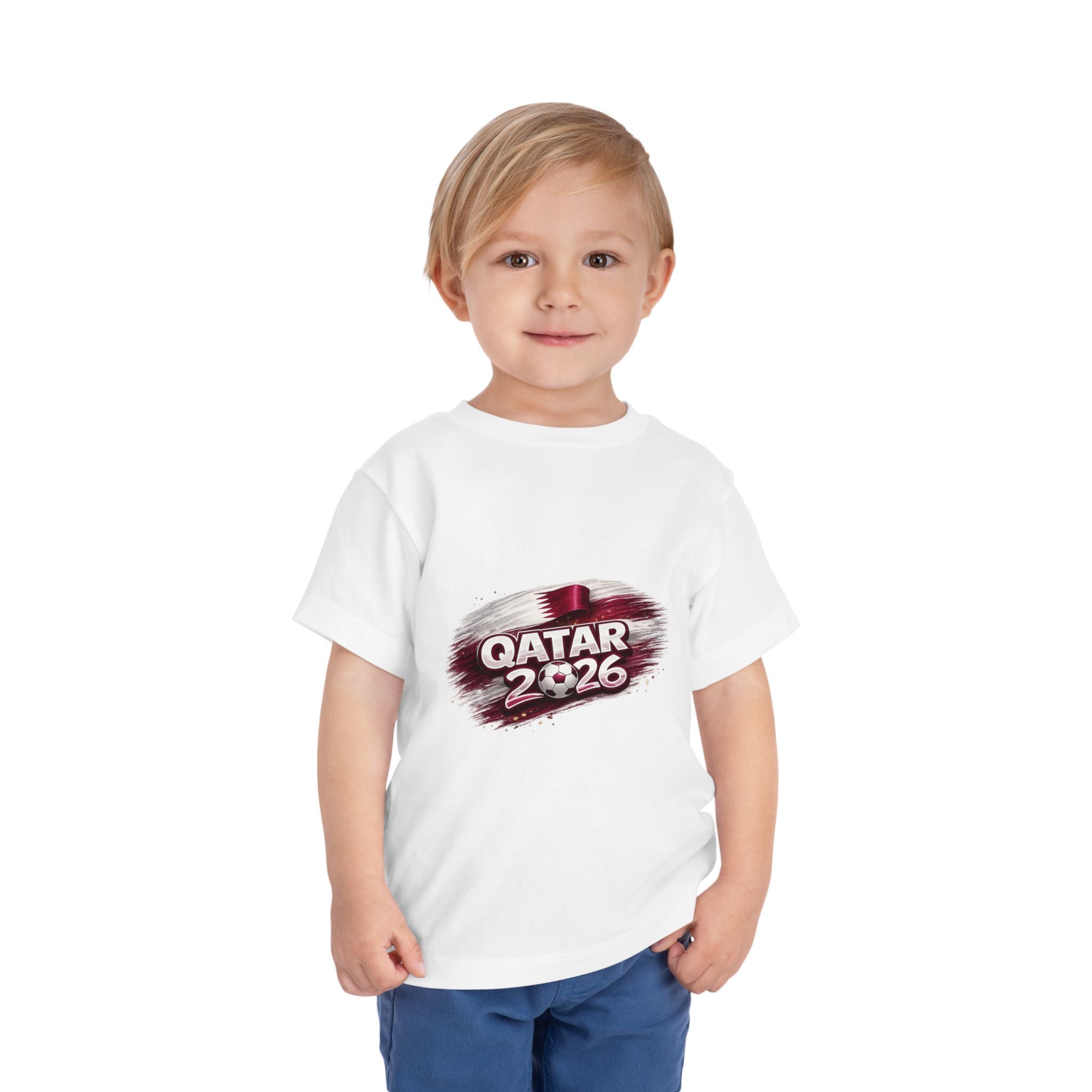QatarToddler Tee - Qatar 2026 Football Cup Flag Design