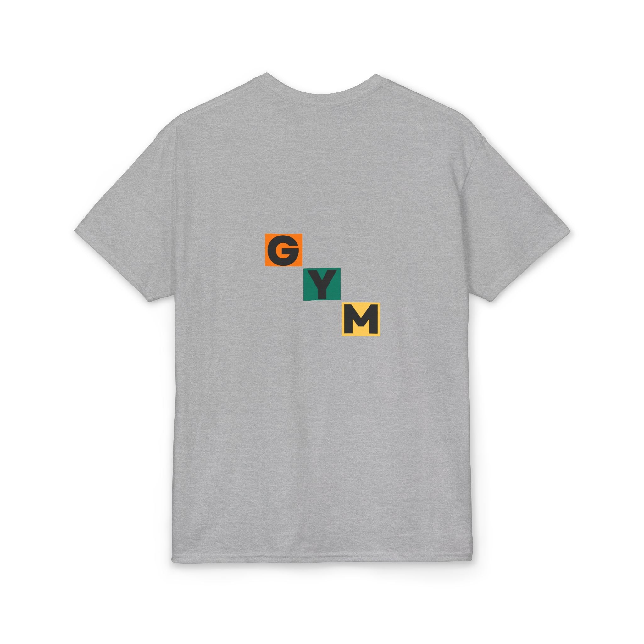 Gym Blocks Graphic T-Shirt — Retro Fitness Silhouette Tee