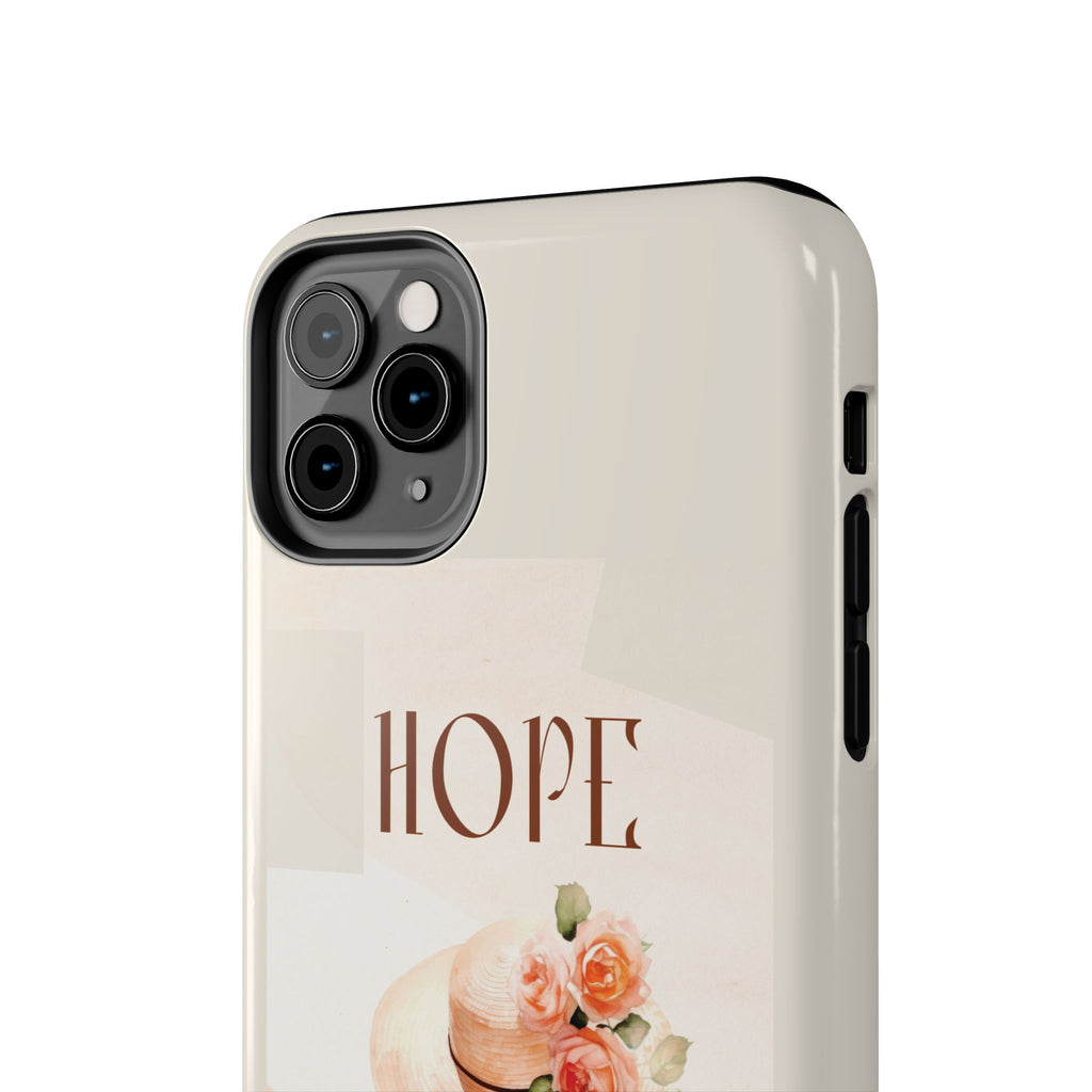 Hope Floral Tough Phone Case — Protective iPhone Case with Watercolor Girl & Flowers