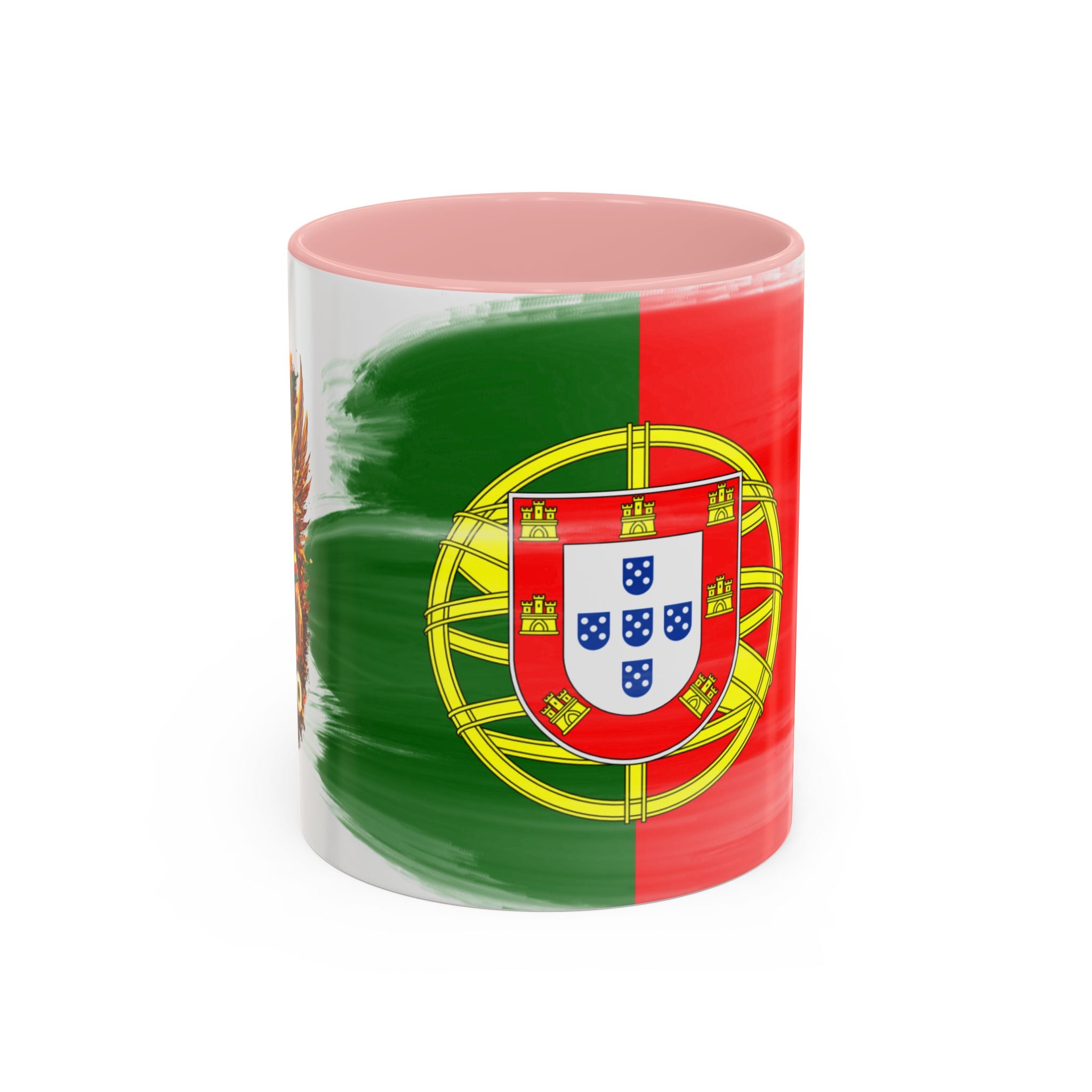 Portugal Flag Accent Coffee Mug — Painted Portuguese Crest Design (11/15oz)