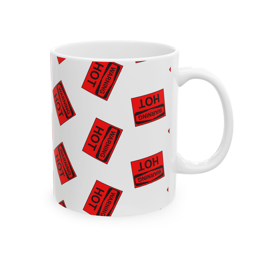 Warning: Hot' Graphic Coffee Cup (11oz, 15oz)