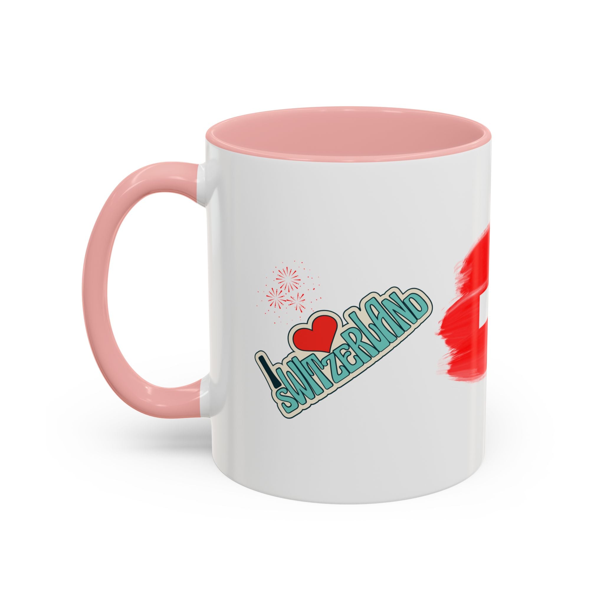 Switzerland Flag Accent Coffee Mug – I  Switzerland Travel Souvenir