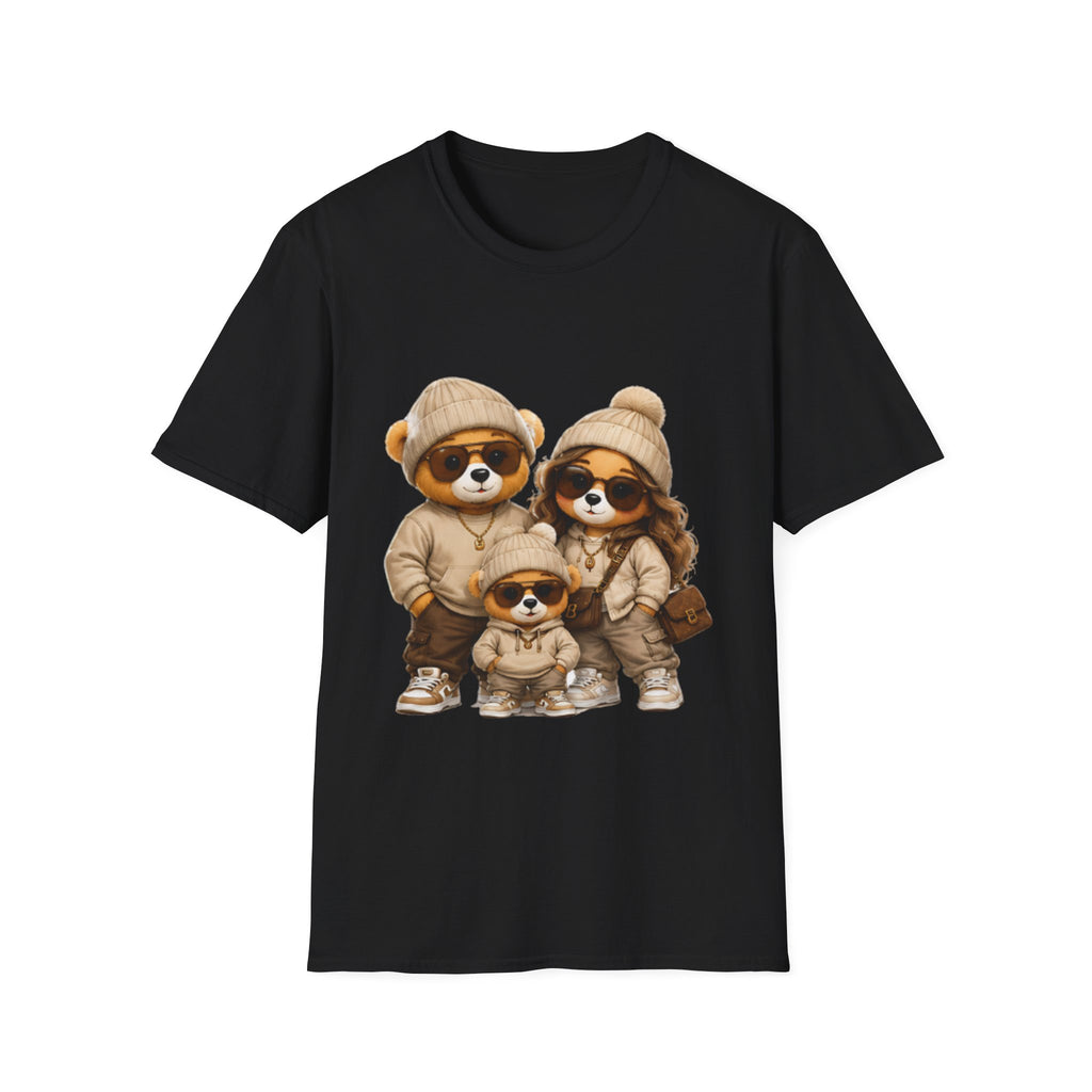 Cute Family Raccoon Trio unisex T-Shirt — Matching Cozy Outfit Graphic Tee