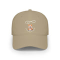 Corgi Pawprints Low Profile Baseball Cap — "My Rescue Dog Has My Heart" Red Cap