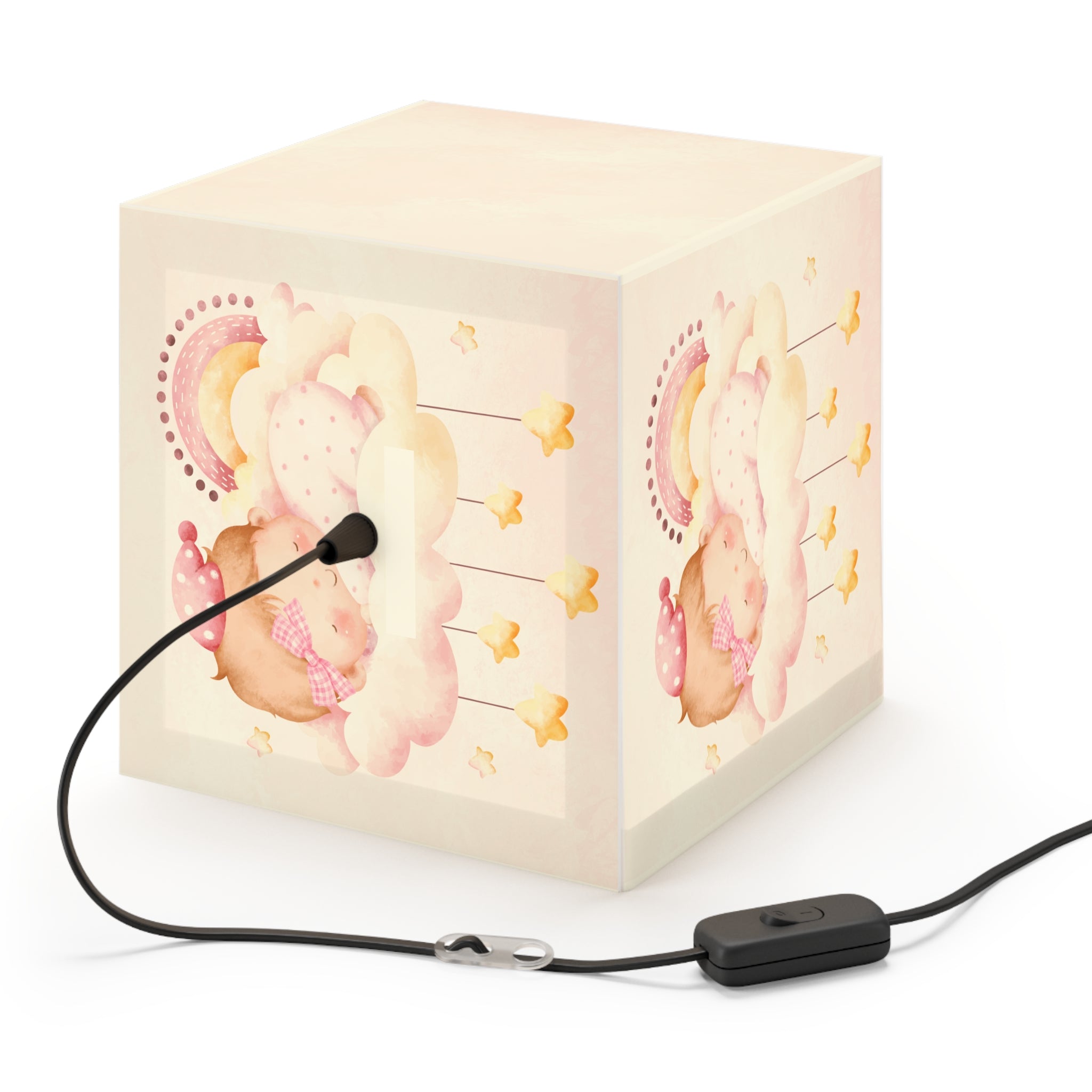 Cube Lamp — Baby Sleeping on Cloud Night Light