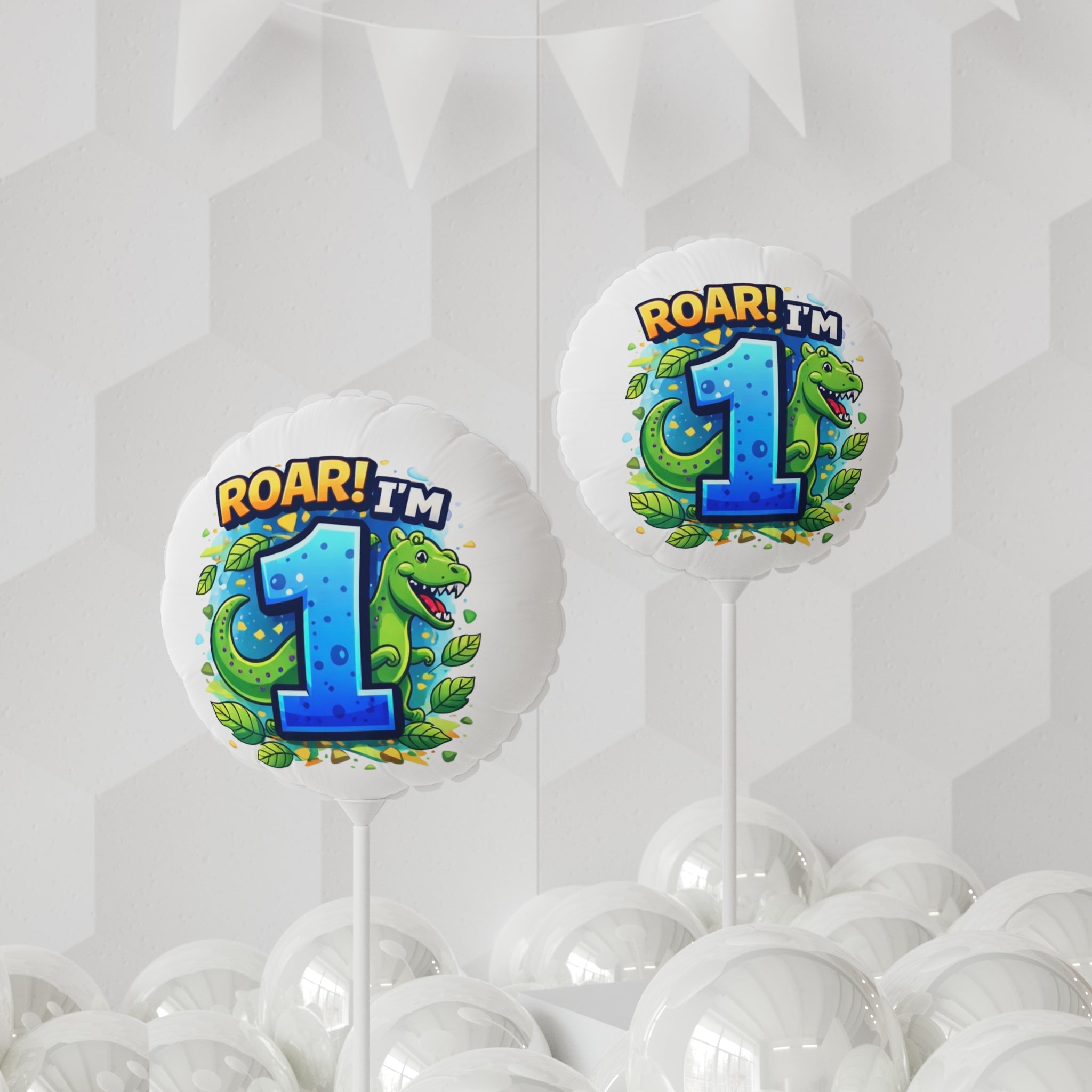 Dinosaur "Roar! I’m 1" 11" Birthday Balloon