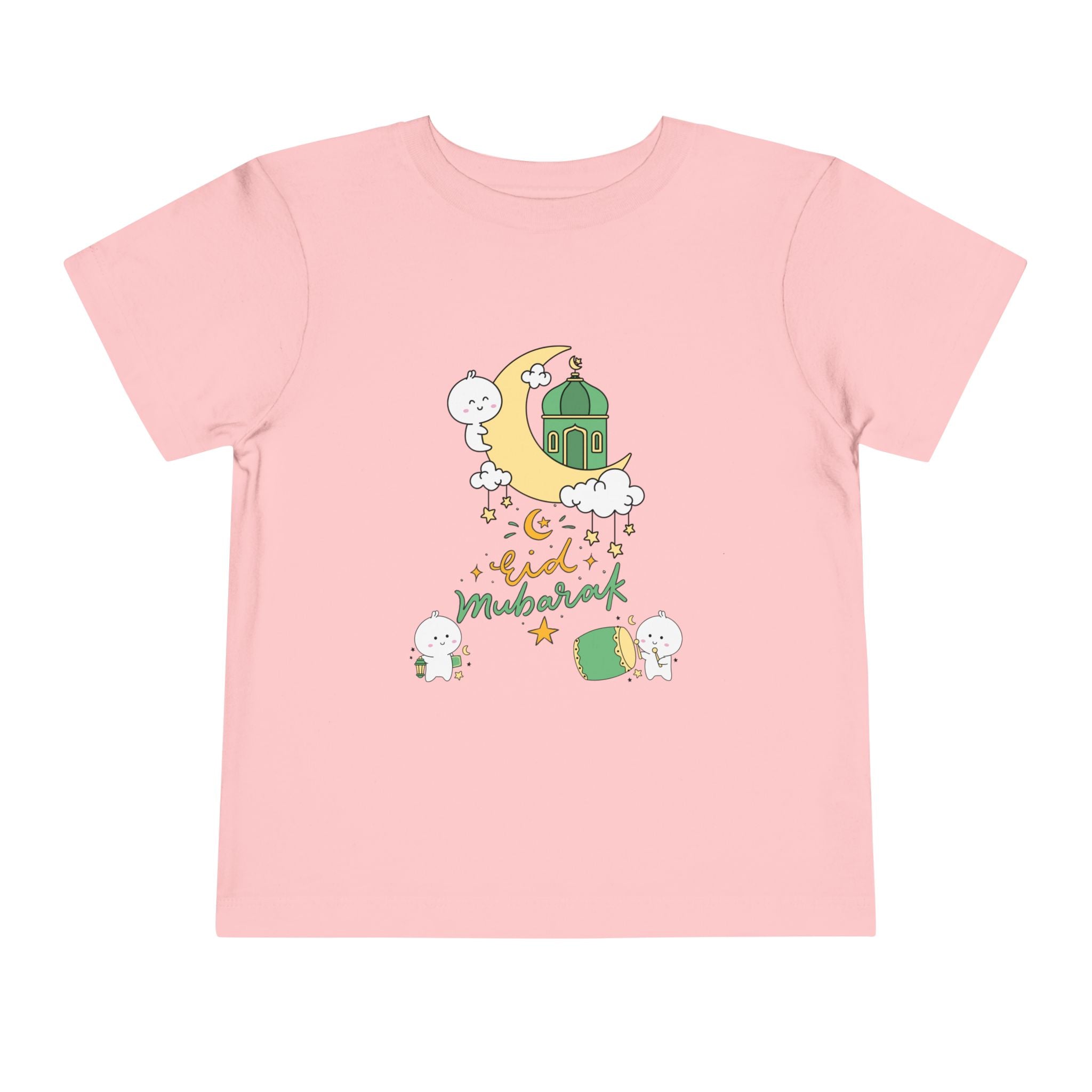 Eid Mubarak Toddler Tee — Cute Mosque & Moon Ramadan Shirt for Kids