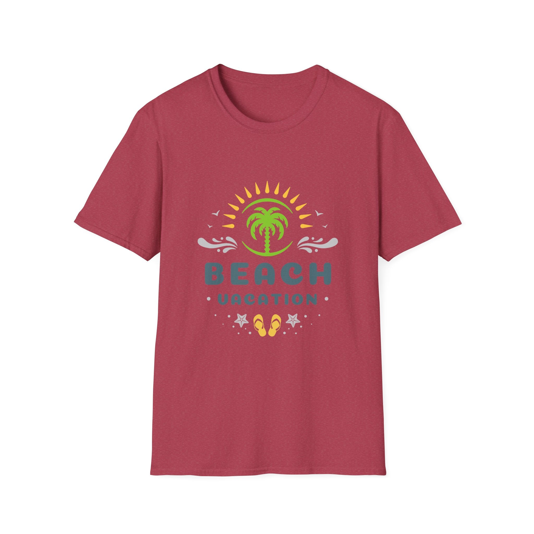Beach Vacation T-Shirt — Palm Tree Sunset Graphic Tee