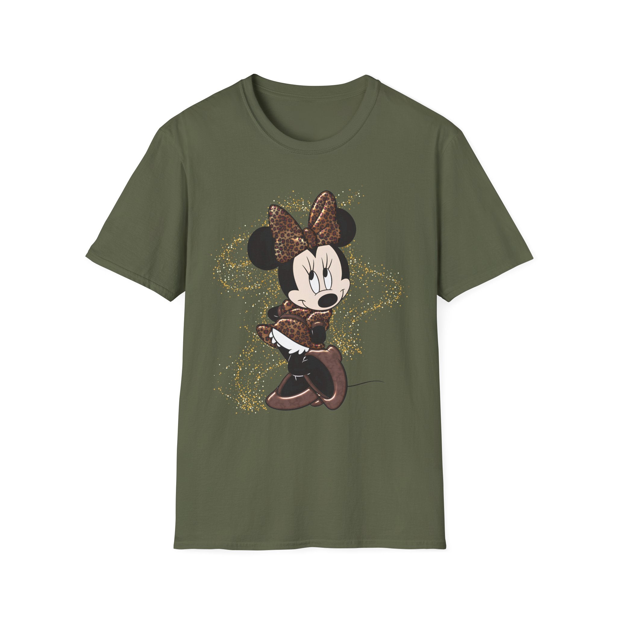Minnie Mouse Brown Glitter Graphic T-Shirt