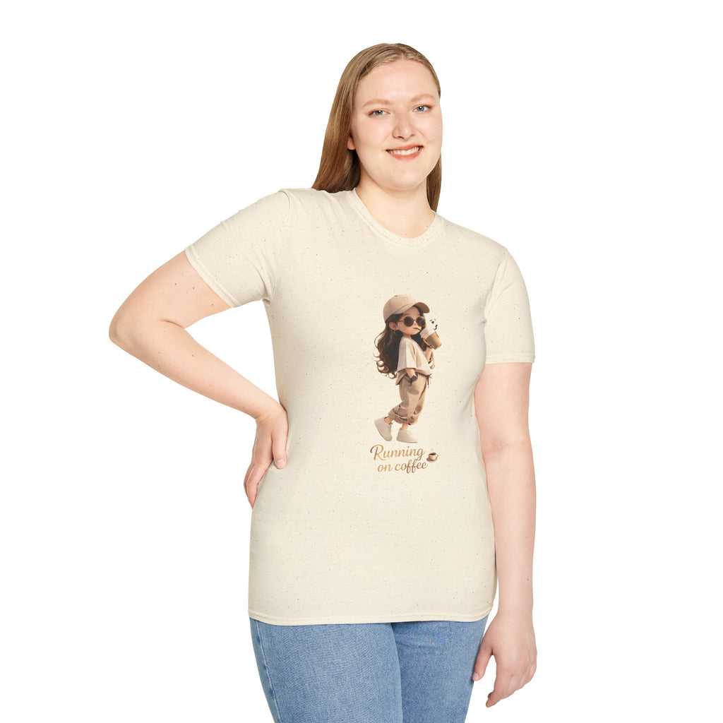 Running on Coffee Unisex Softstyle T-Shirt