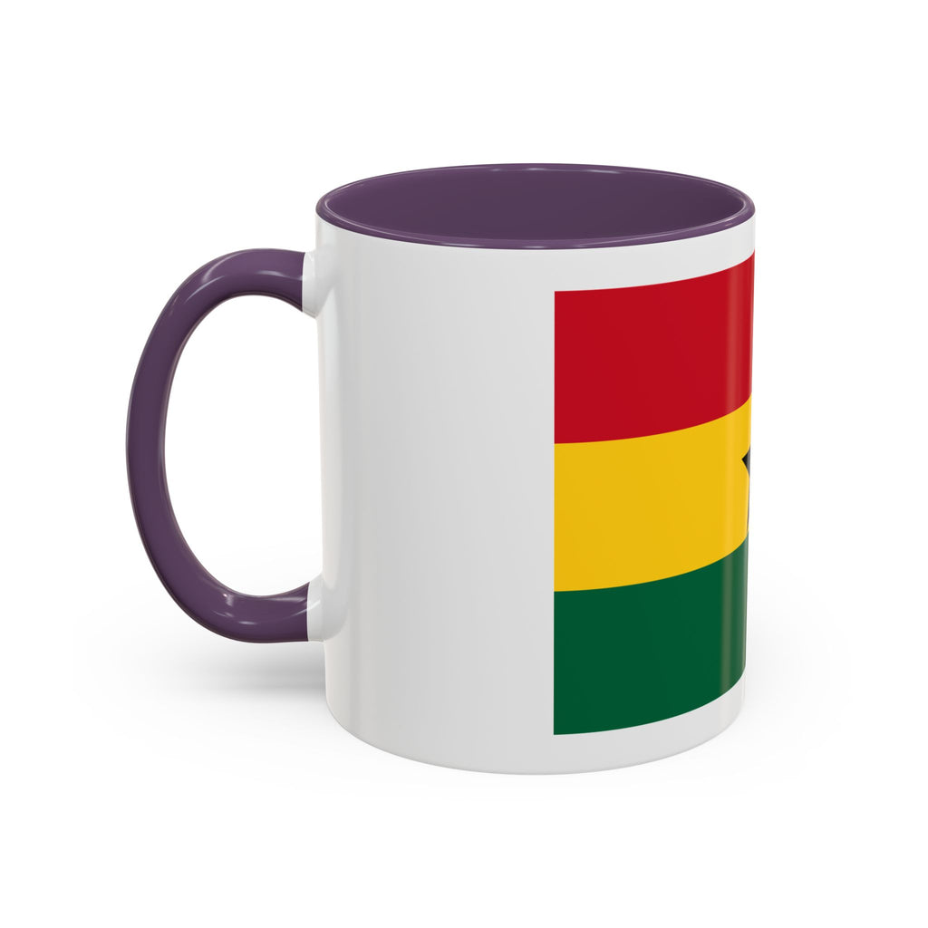 Ghana Flag Accent Coffee Mug – Black Star Red Yellow Green 11/15oz