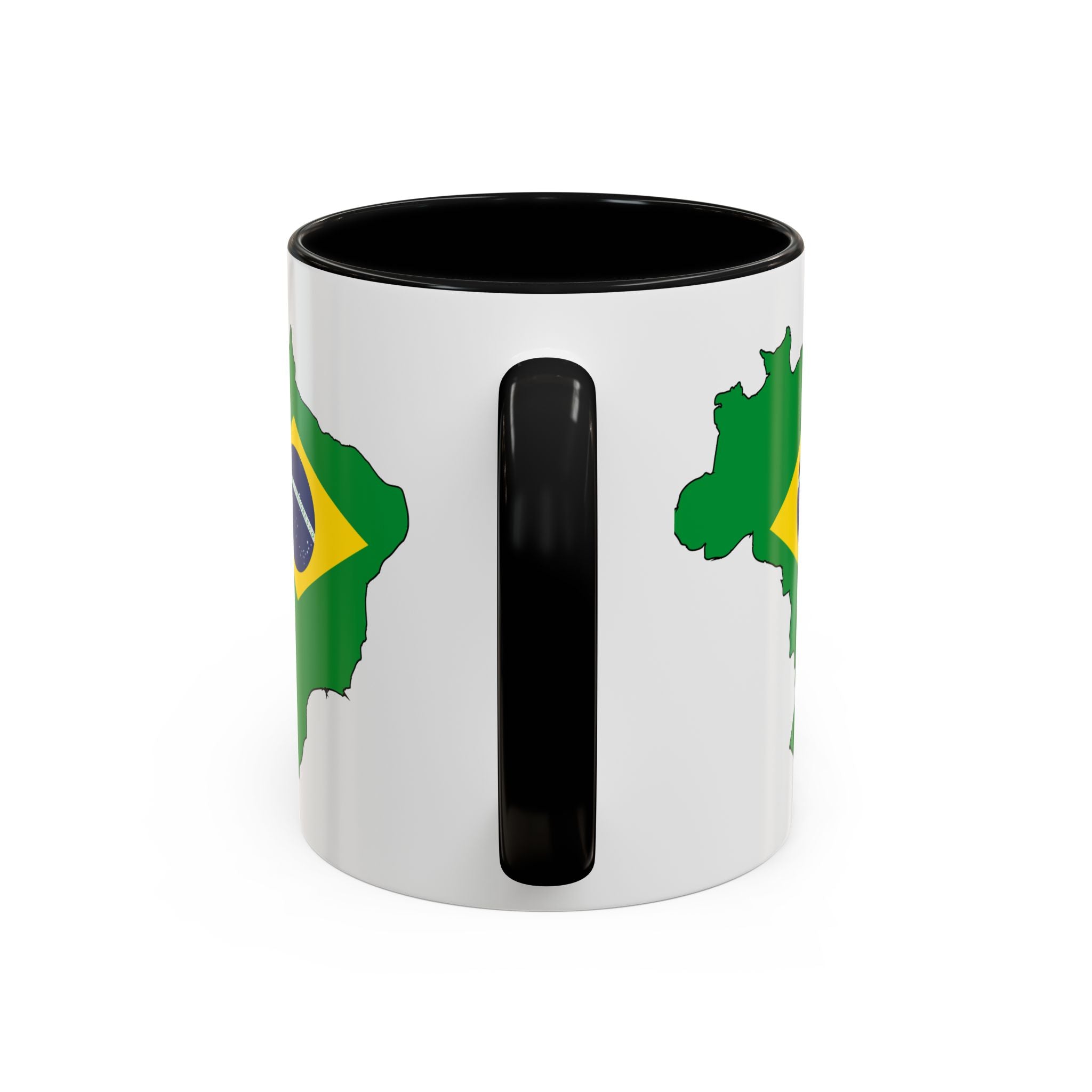Brazil Map Coffee Mug — Brazilian Flag Accent 11/15oz