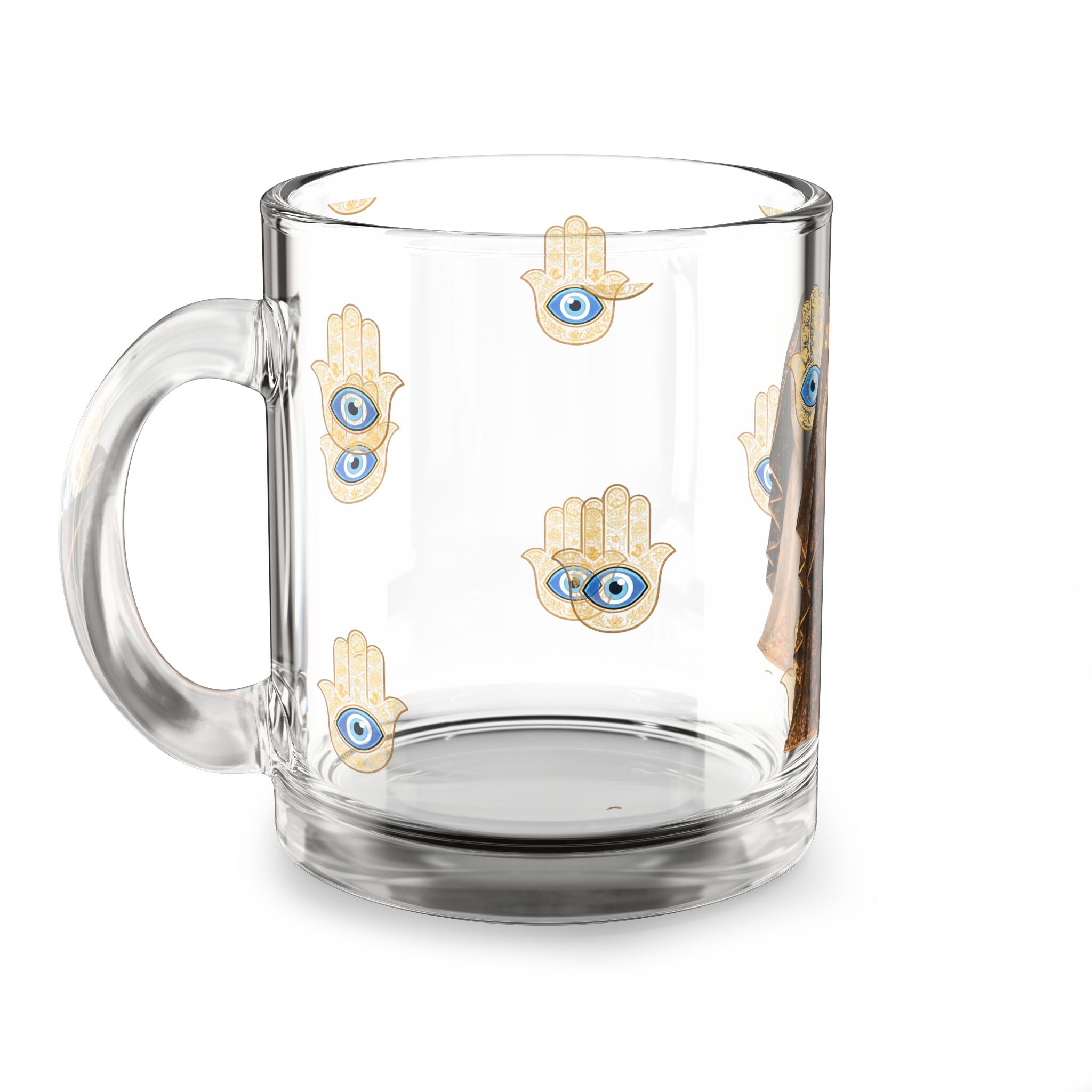 Mystical Hamsa Sisters Prayer Glass Coffee Mug