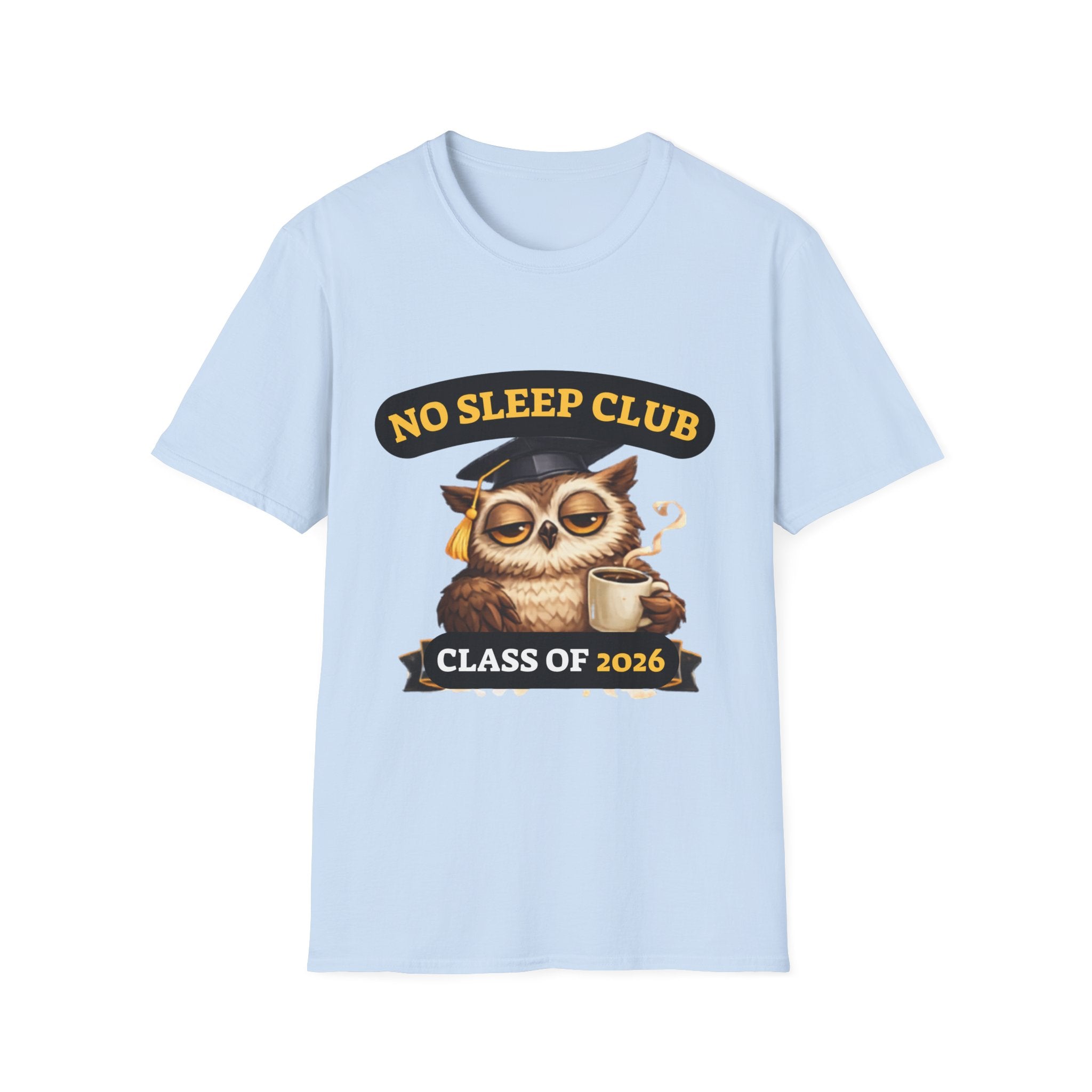 No Sleep Club Class of 2026 T-Shirt — Graduation Owl Tee
