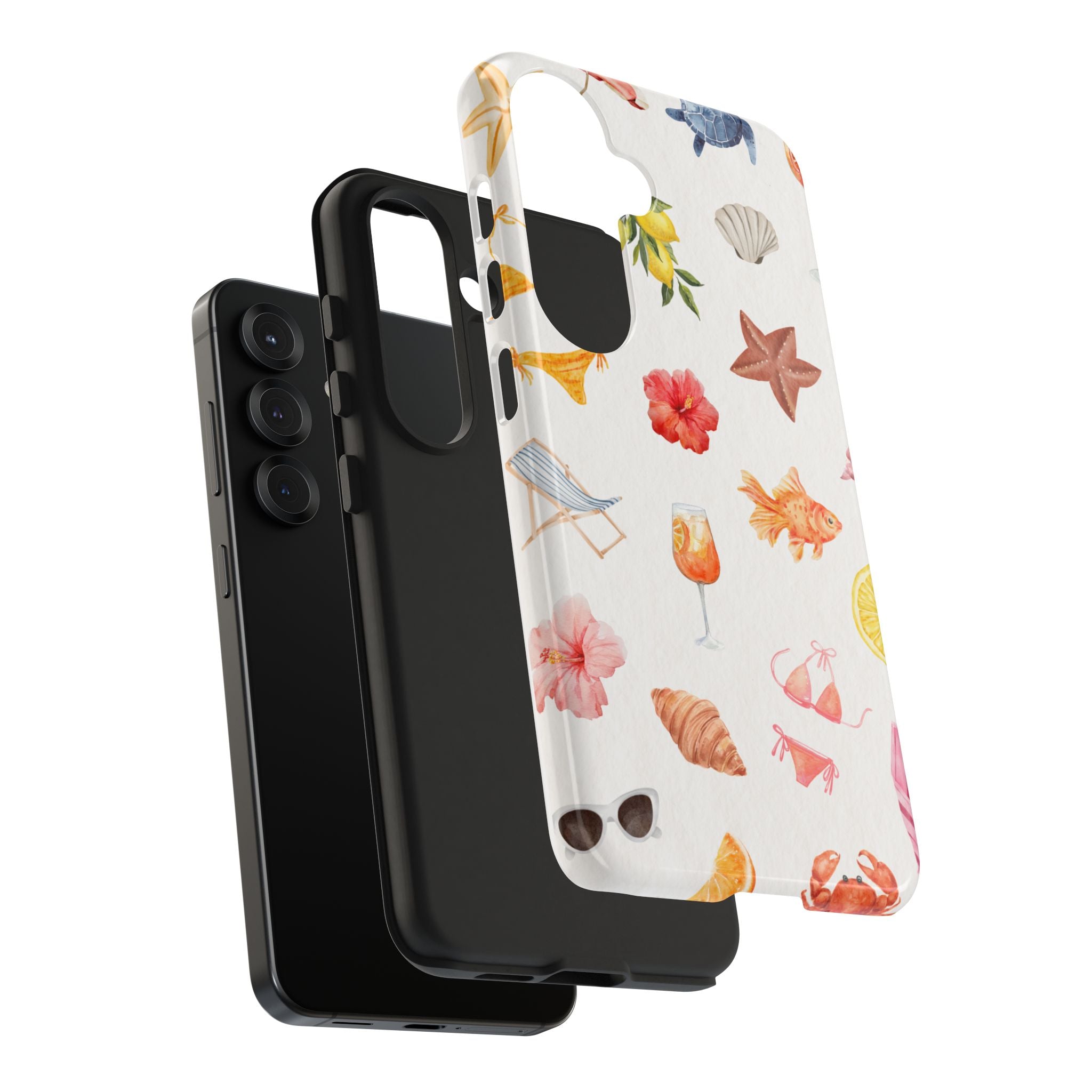 Summer Seashells Pattern Tough Phone Case — Beach Vacation Phone Cover
