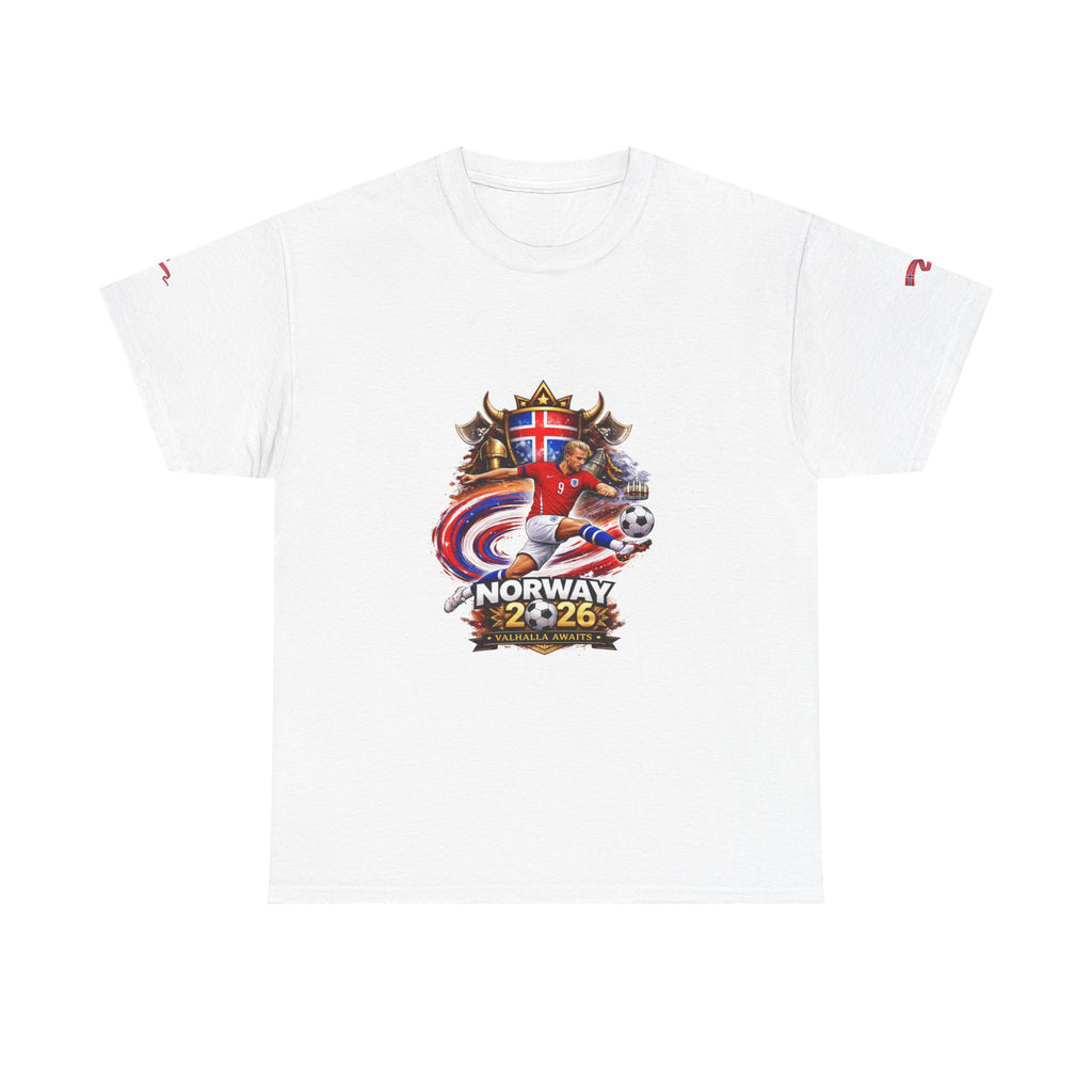 Norway 2026 Soccer Crest T-Shirt — Norwegian Flag Football Fan Tee