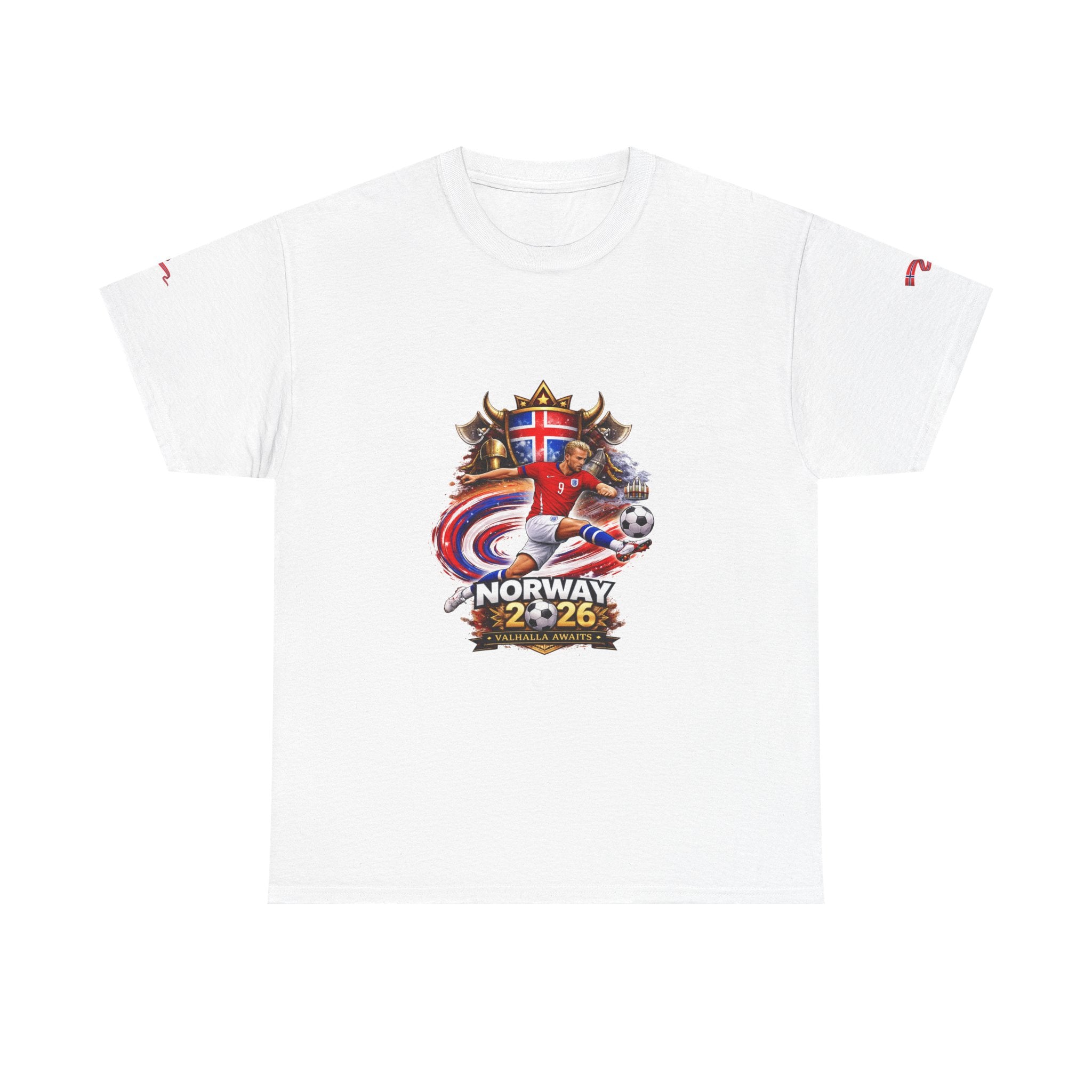 Norway 2026 Soccer Crest T-Shirt — Norwegian Flag Football Fan Tee