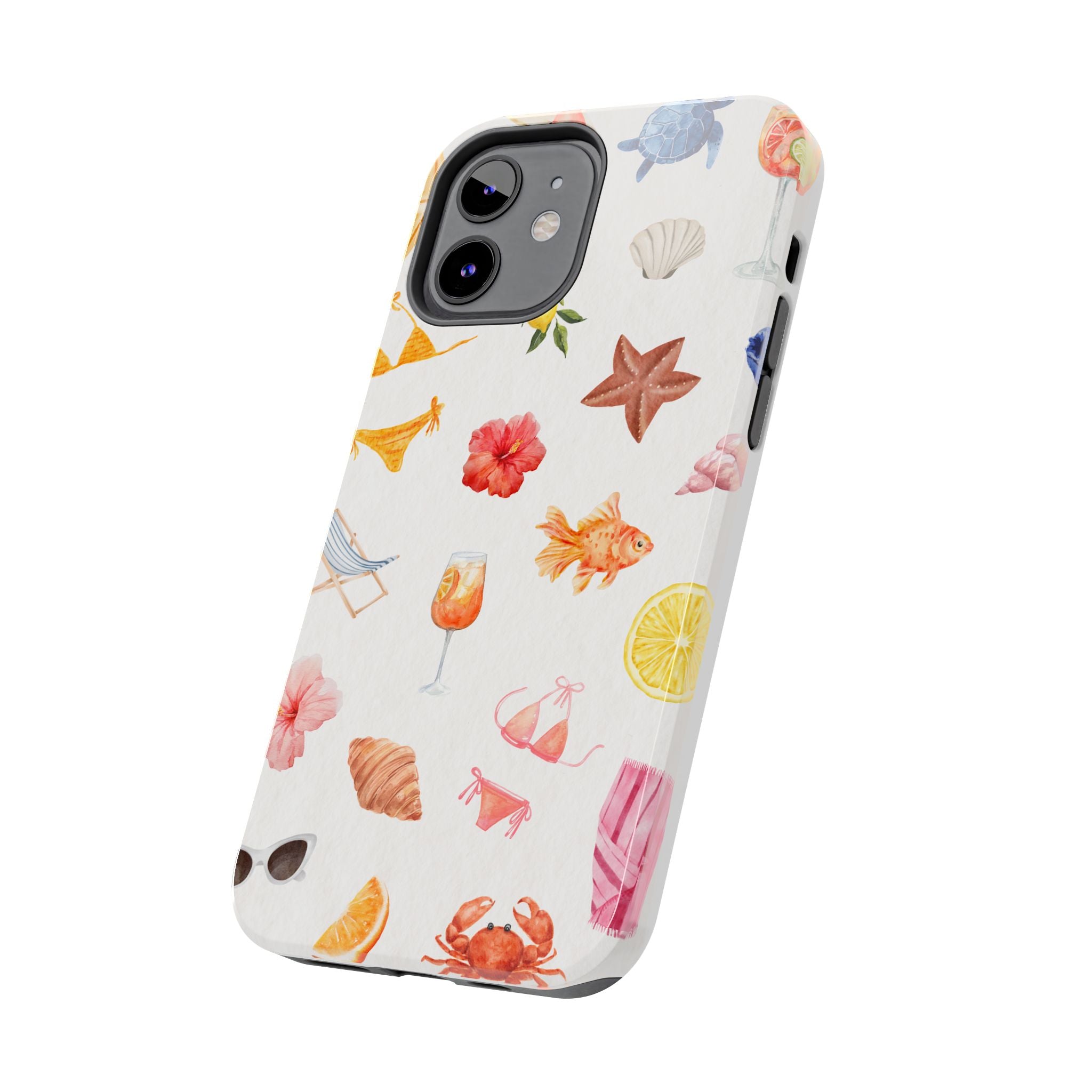 Summer Seashells Pattern Tough Phone Case — Beach Vacation Phone Cover