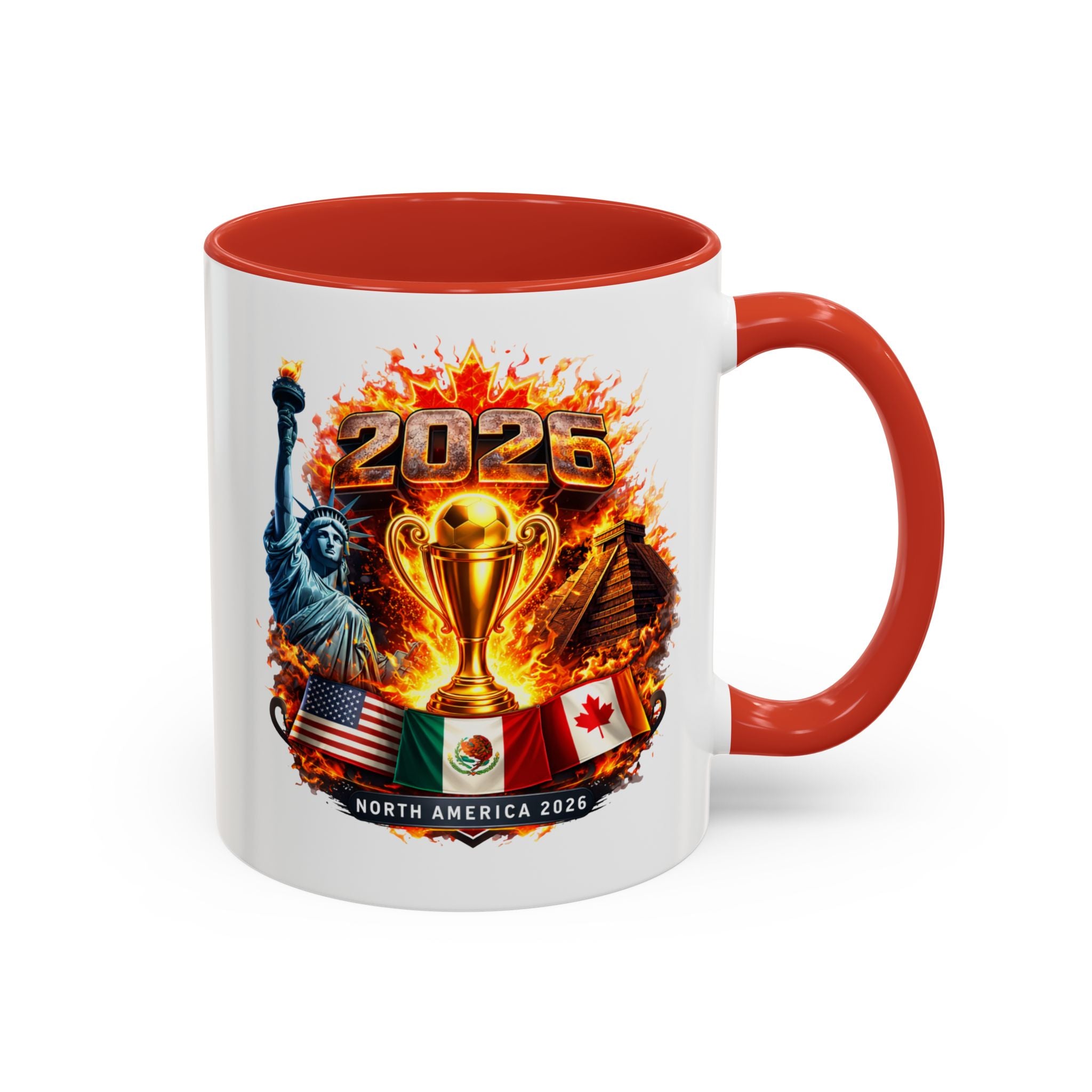 2026 North America Championship Coffee Mug — Trophy & Flags Accent Mug