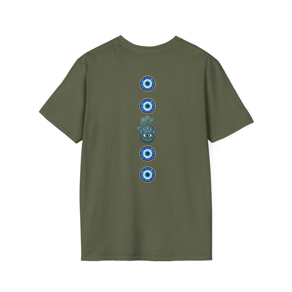 Hamsa Hand Tee with Evil Eye Print — Protective Symbol T-Shirt