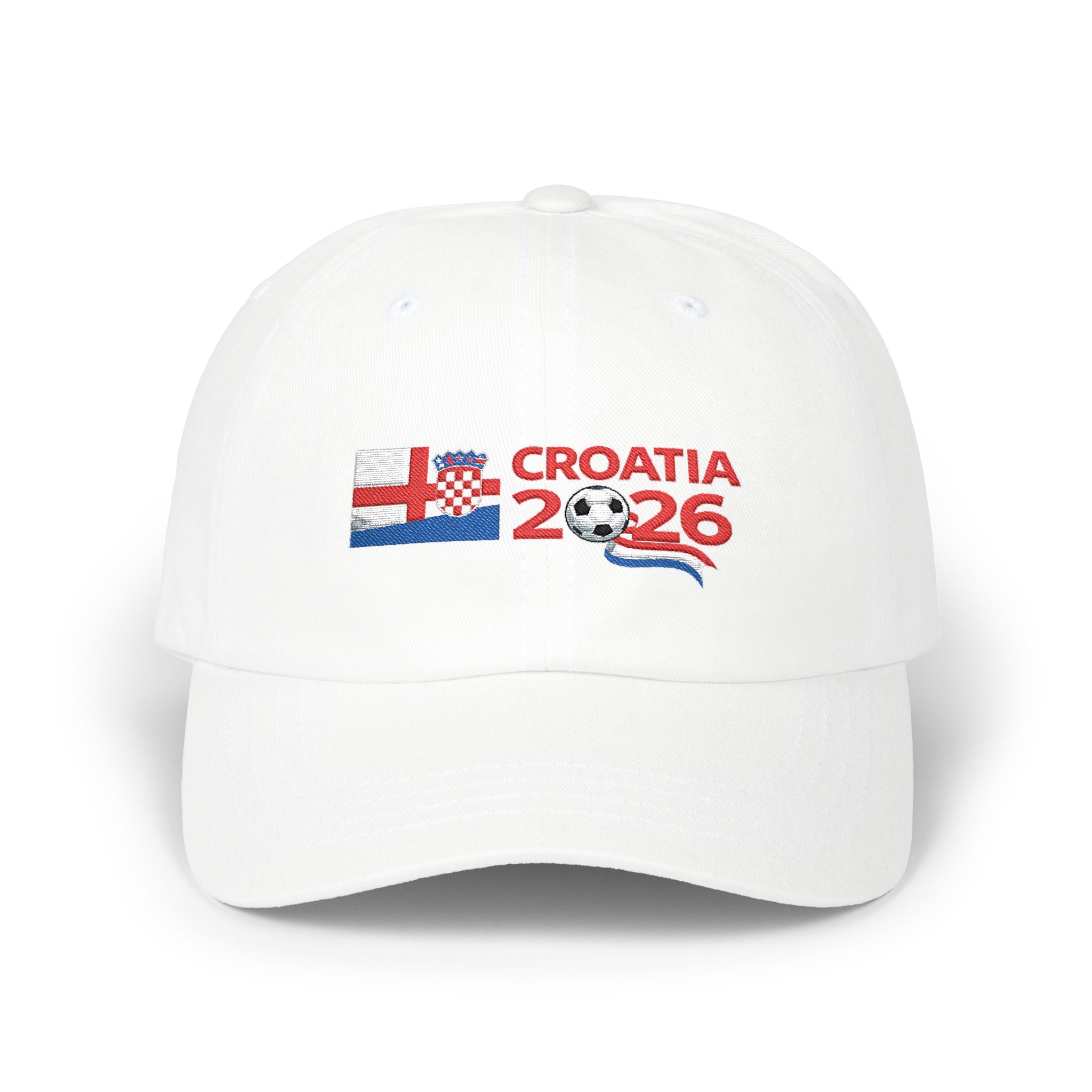 Croatia 2026 Soccer Dad Cap – Embroidered Flag & Ball Hat